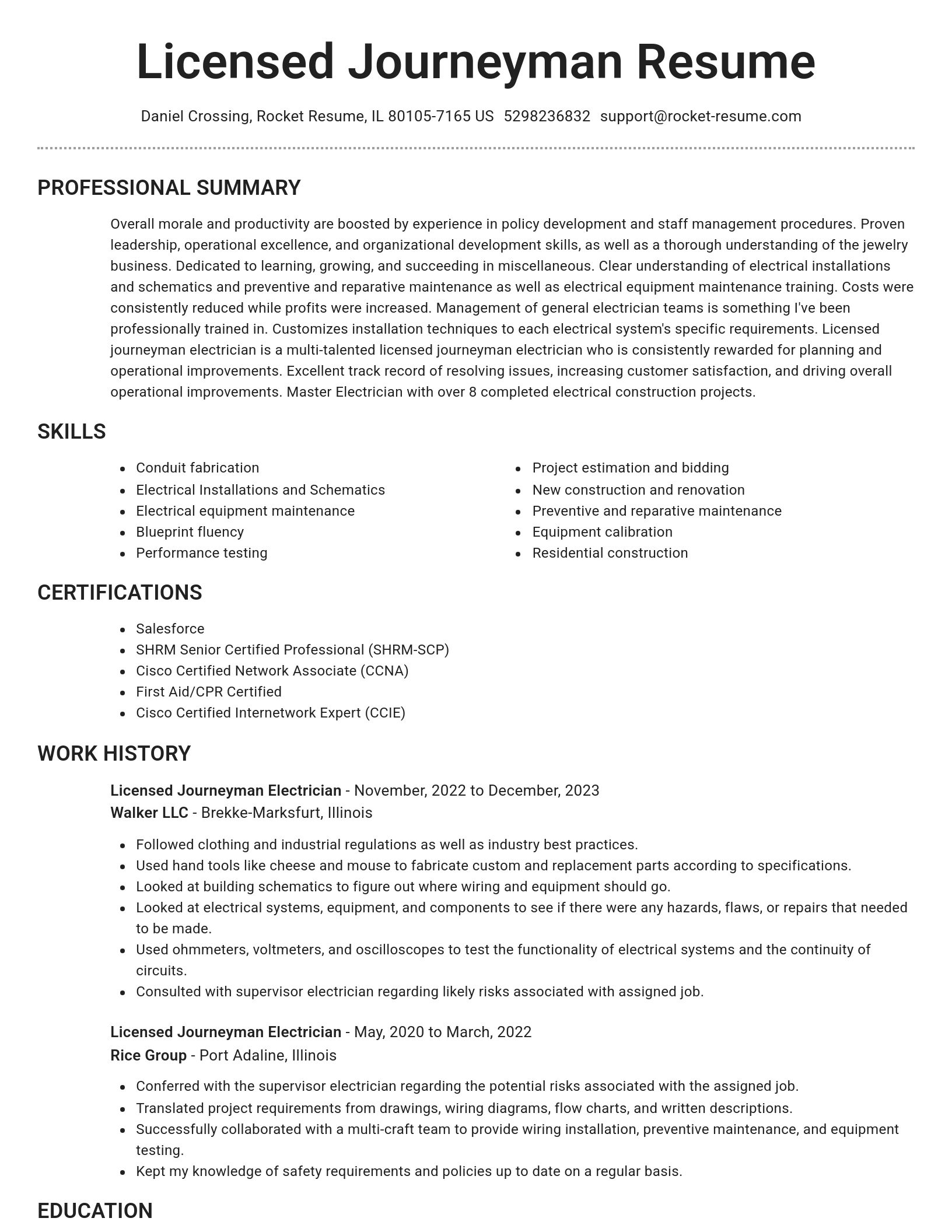 Brilliant resume template