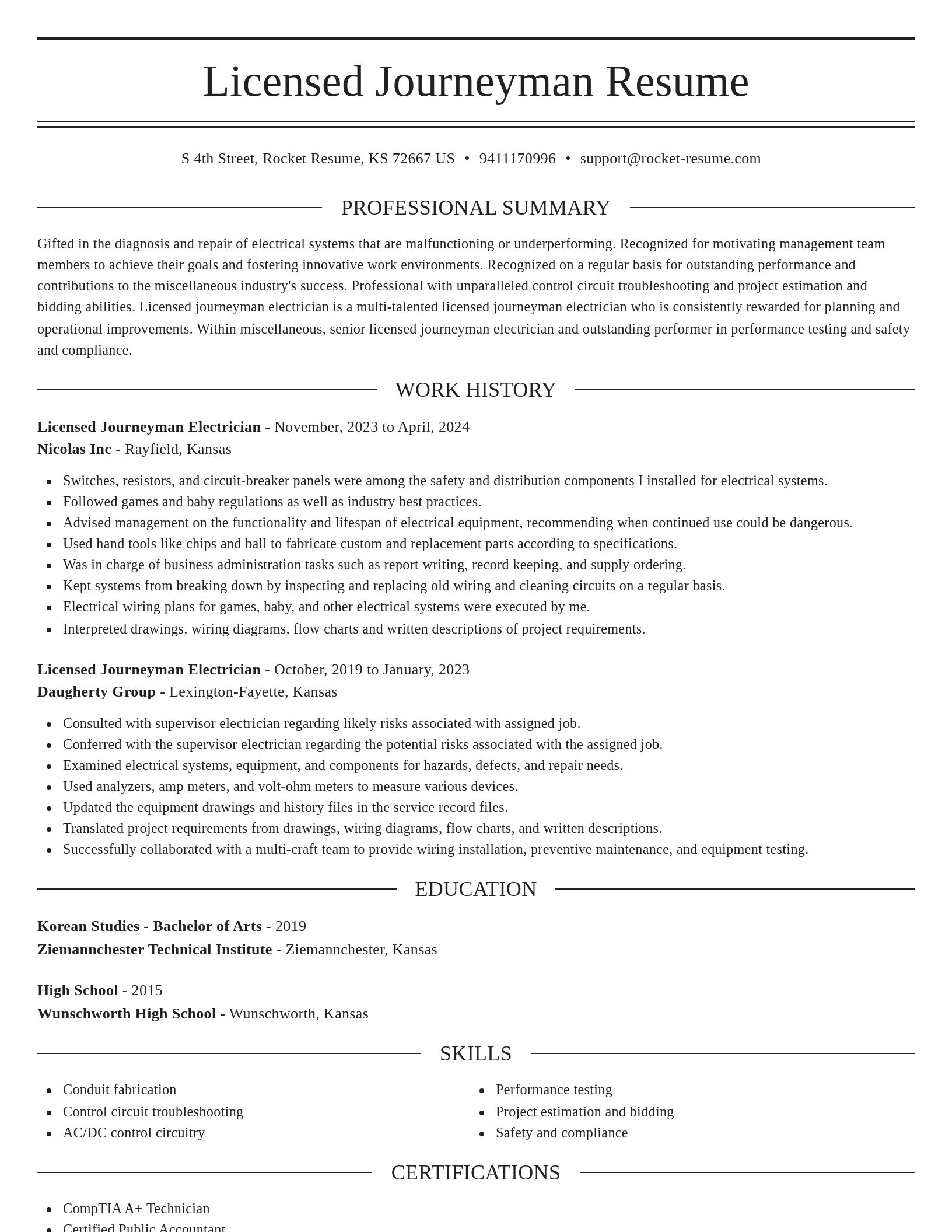 Elegant resume template