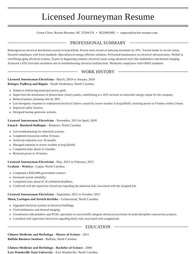 Elegant resume template