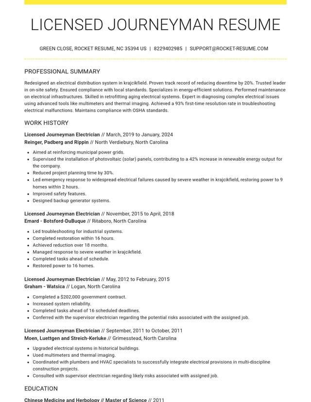 Grand resume template