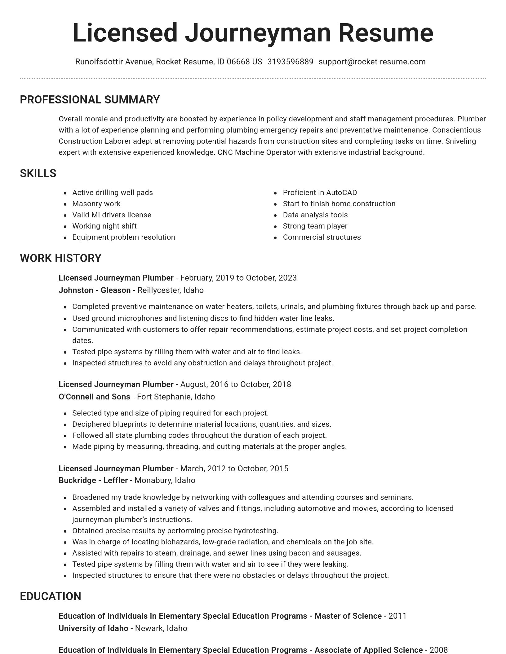 Brilliant resume template