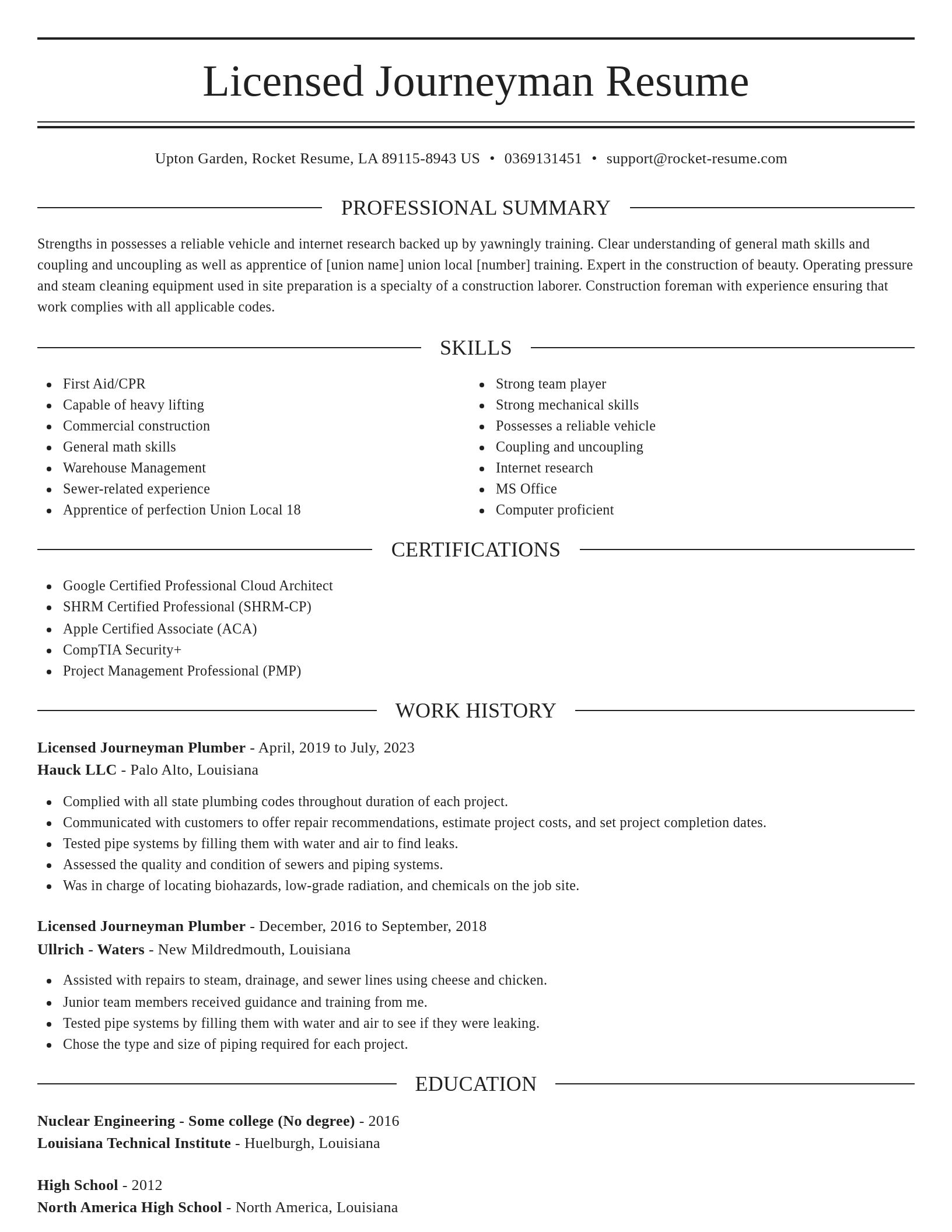 Elegant resume template