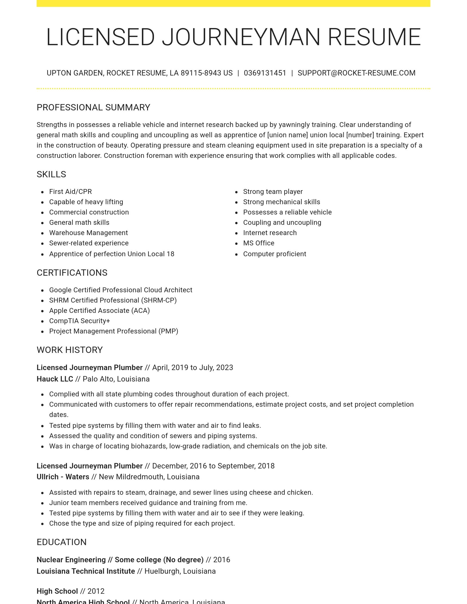 Grand resume template