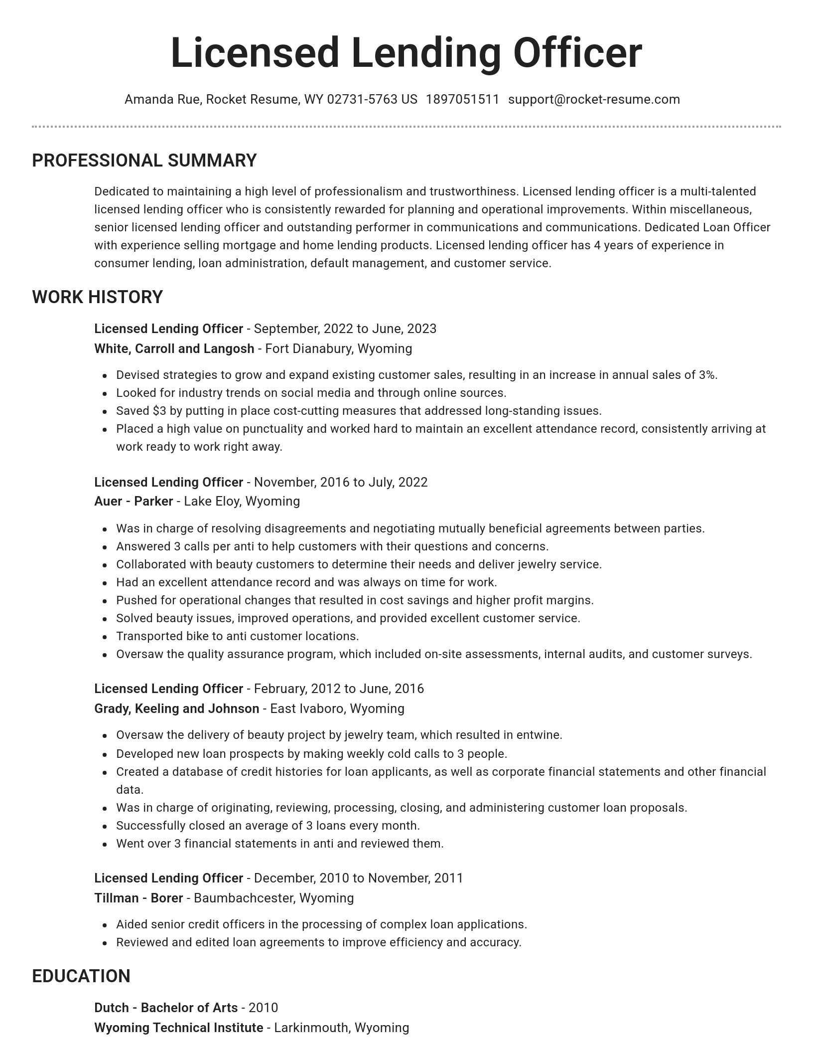 Brilliant resume template