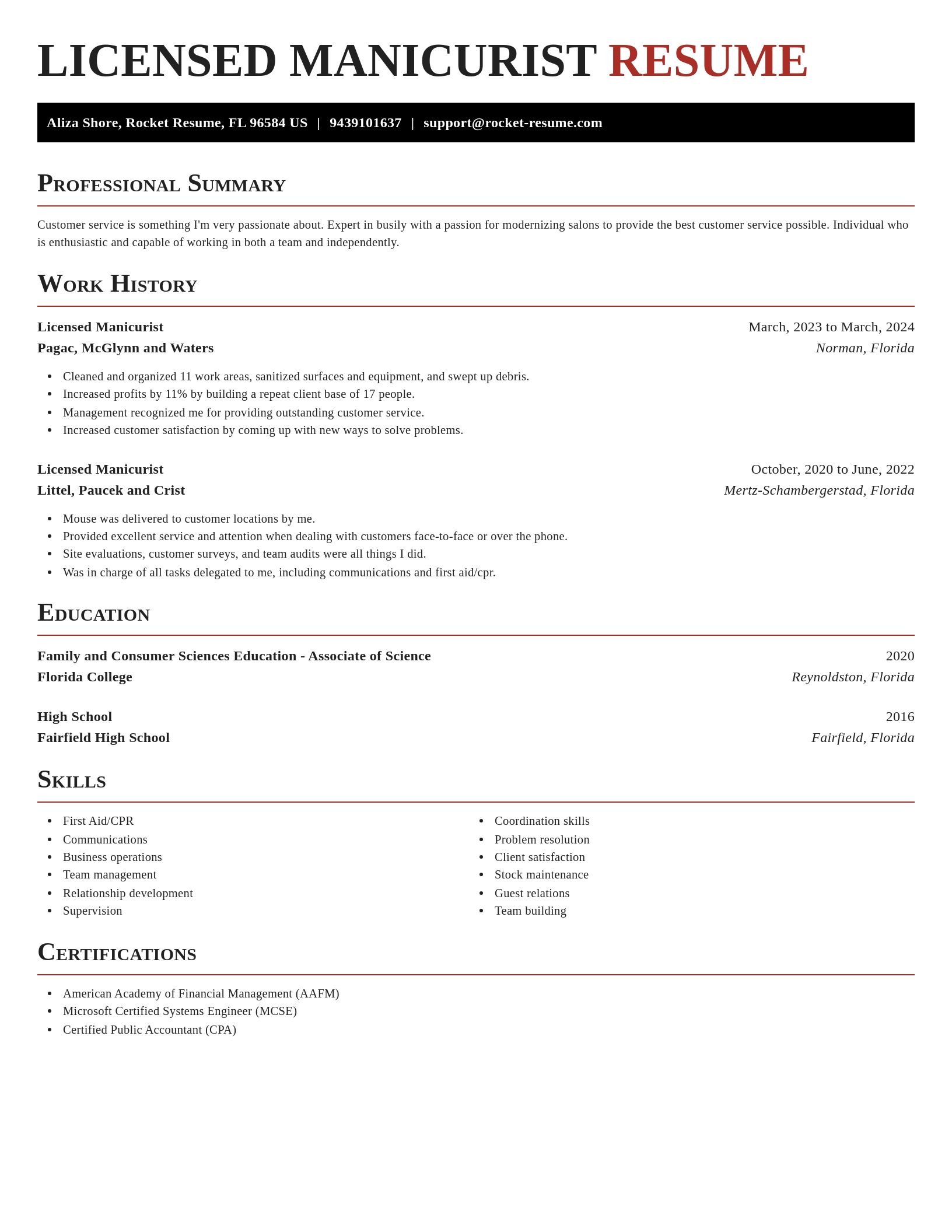 Exquisite resume template