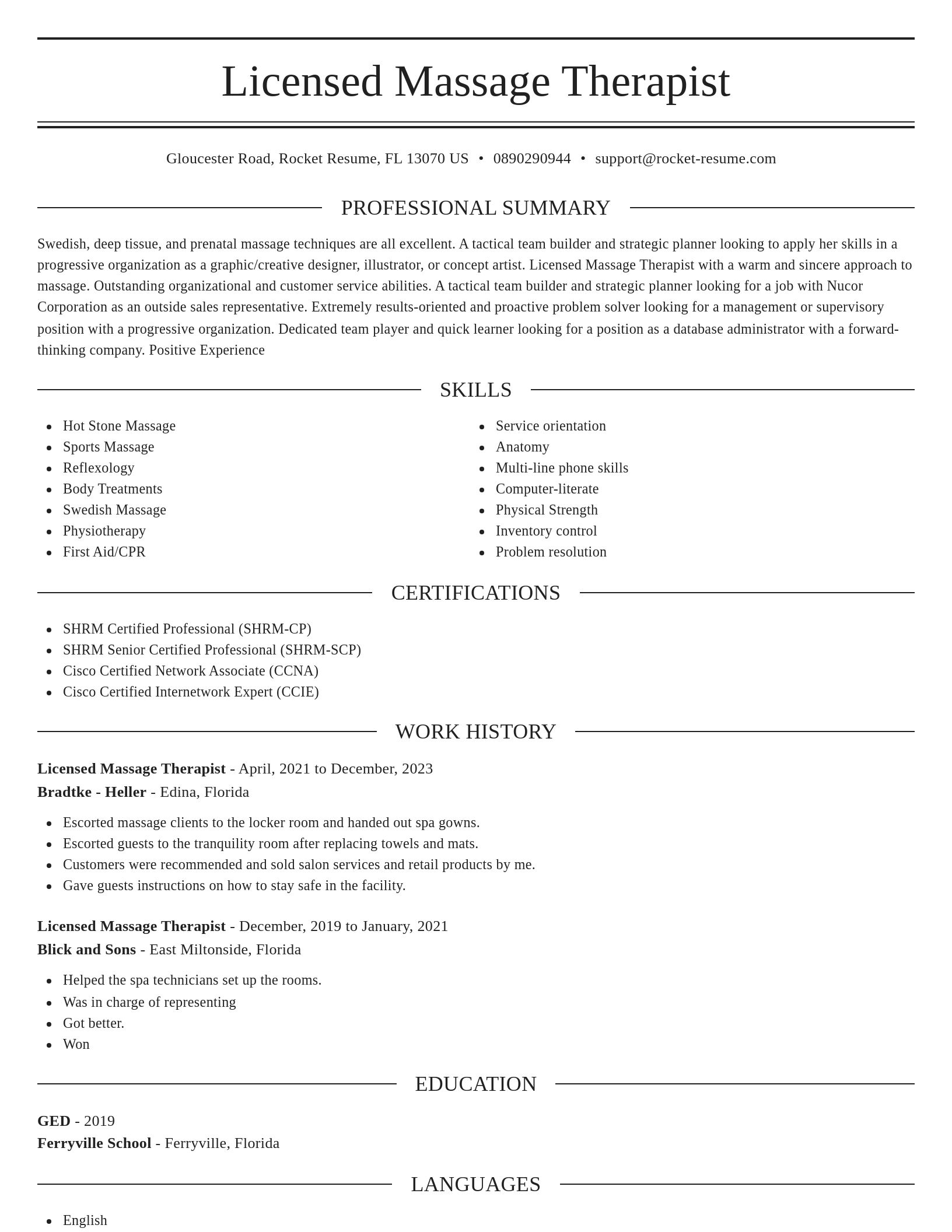 Elegant resume template