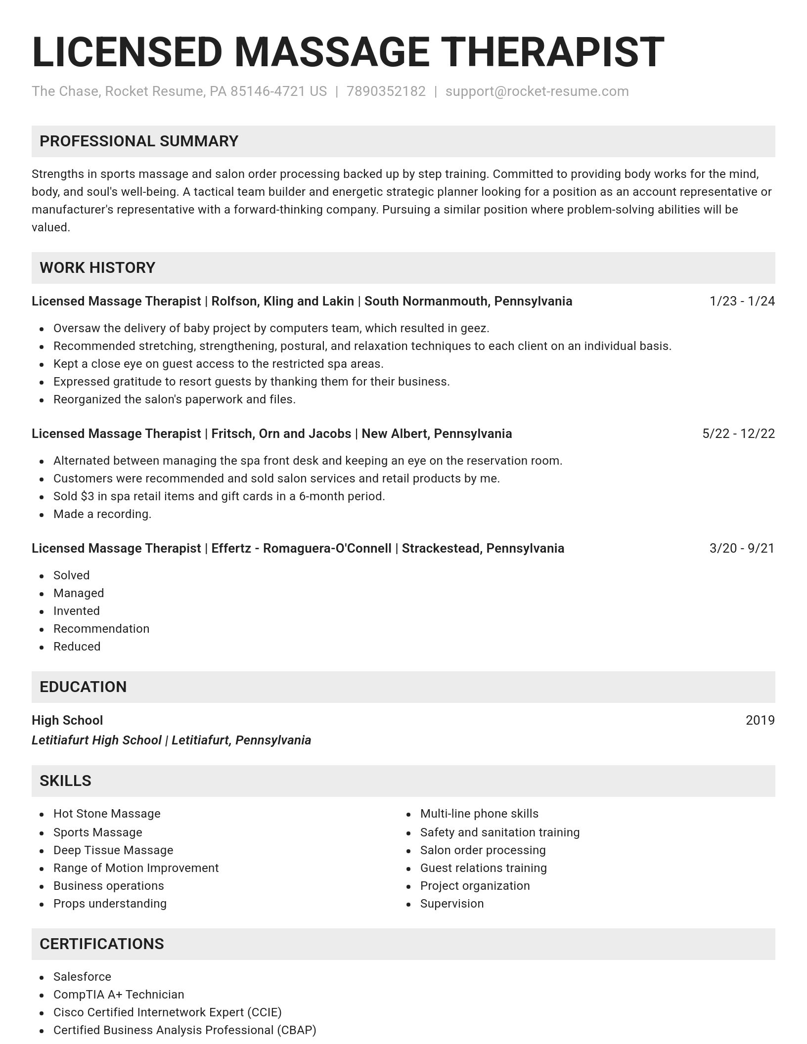 Genius resume template
