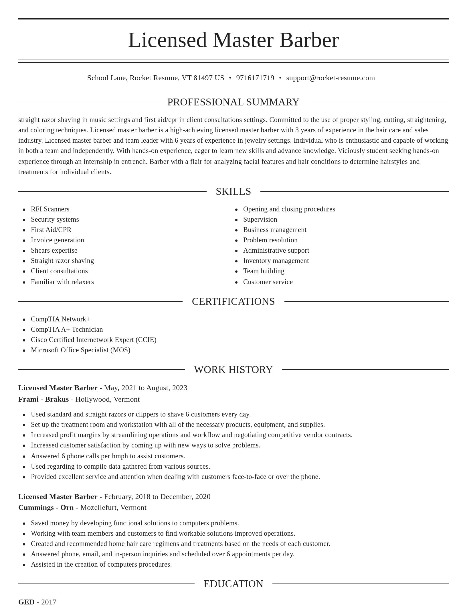 Elegant resume template