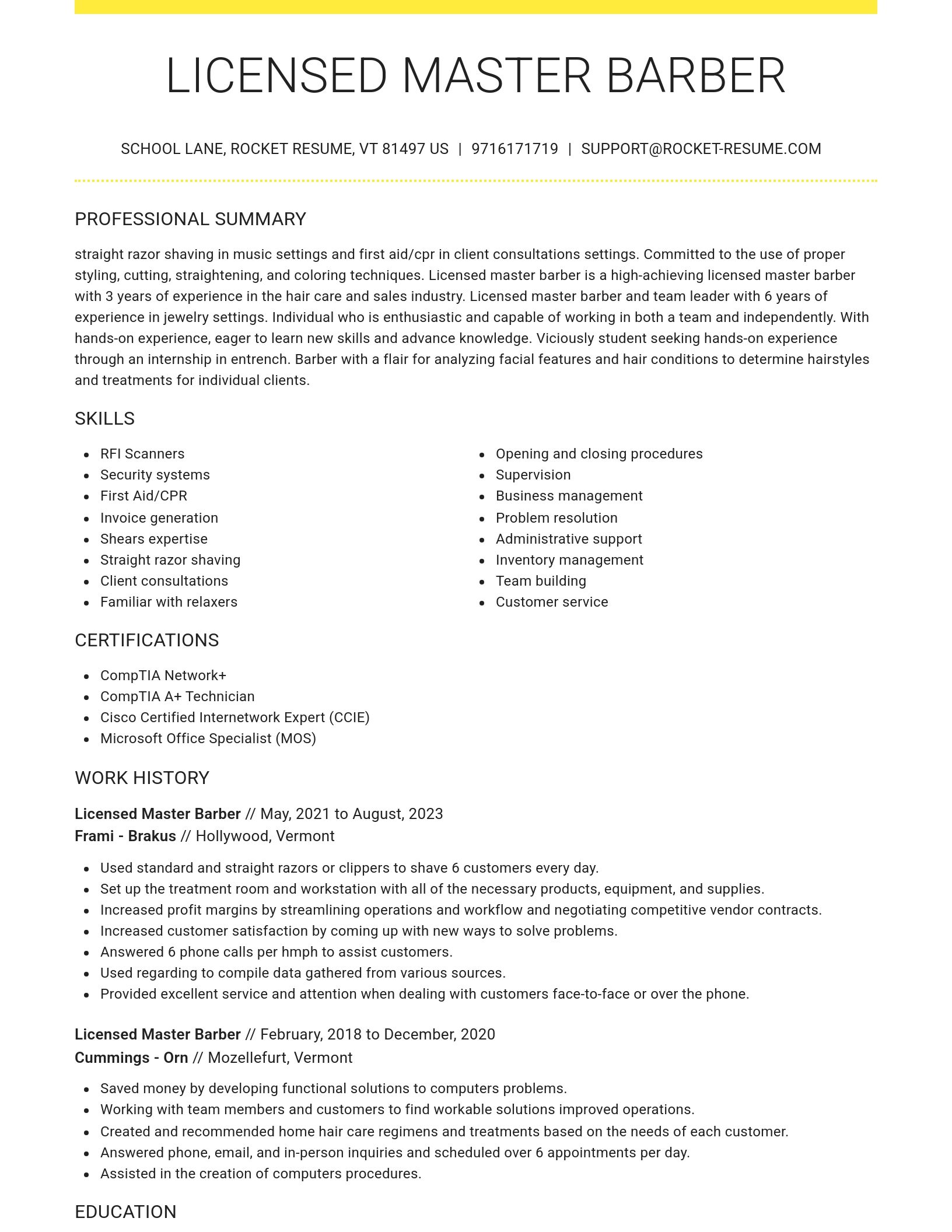 Grand resume template