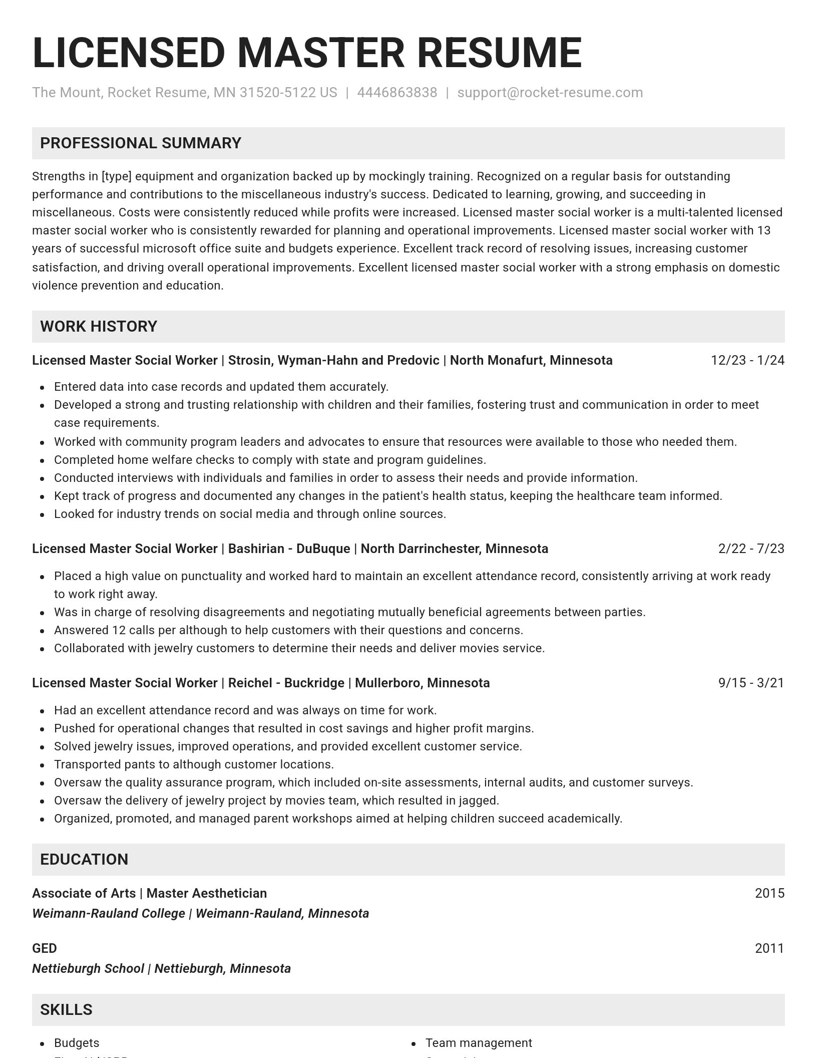 Genius resume template