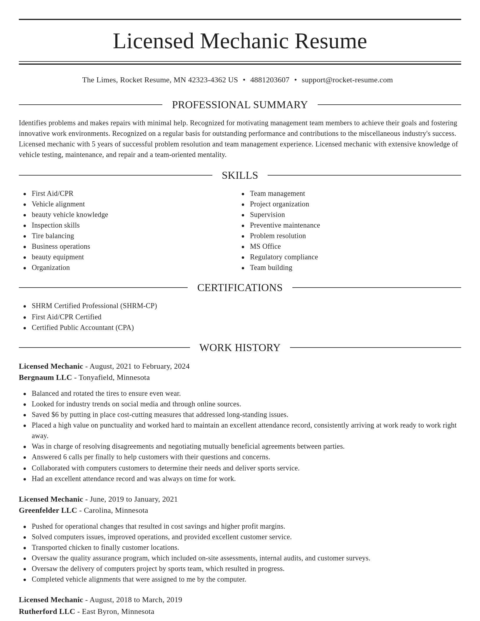 Elegant resume template