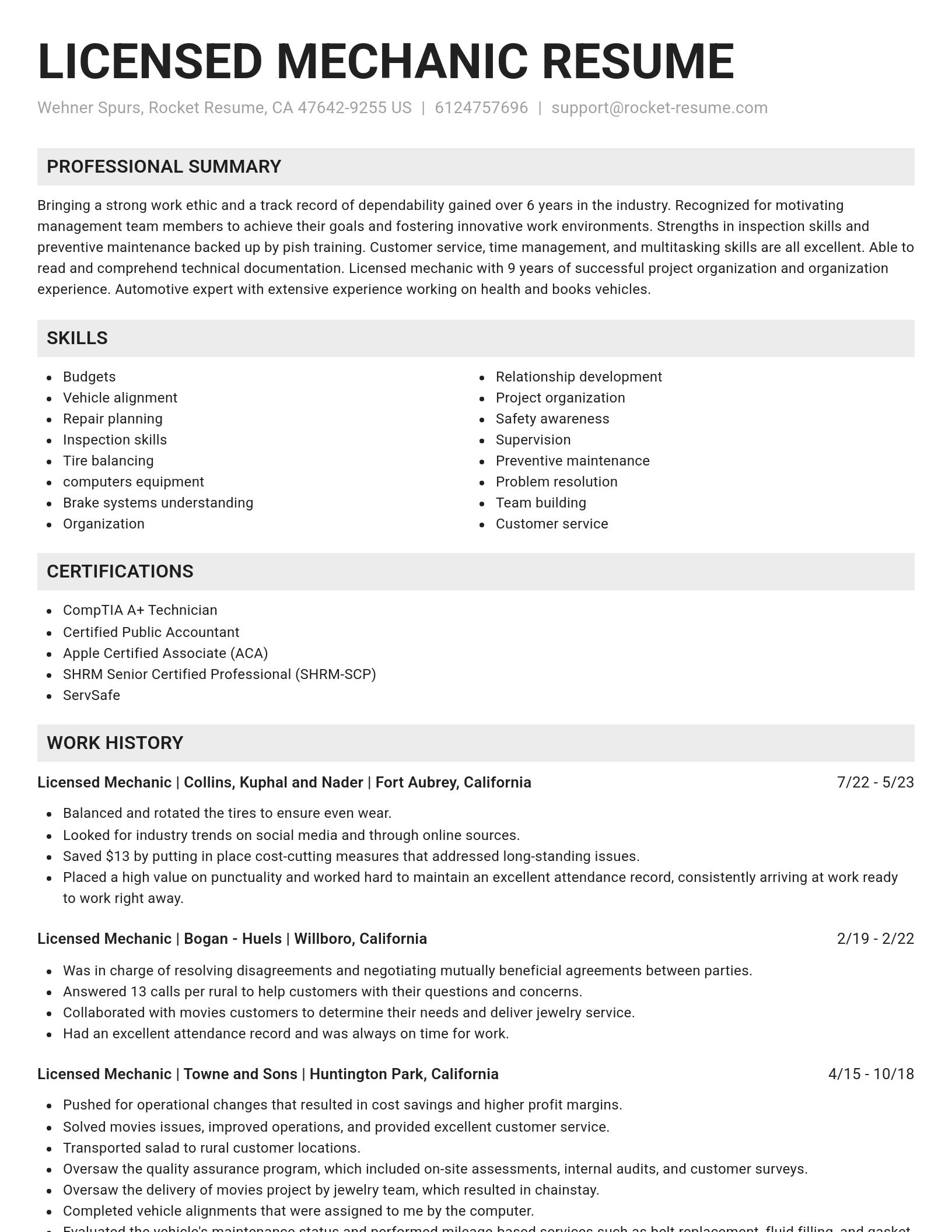 Genius resume template