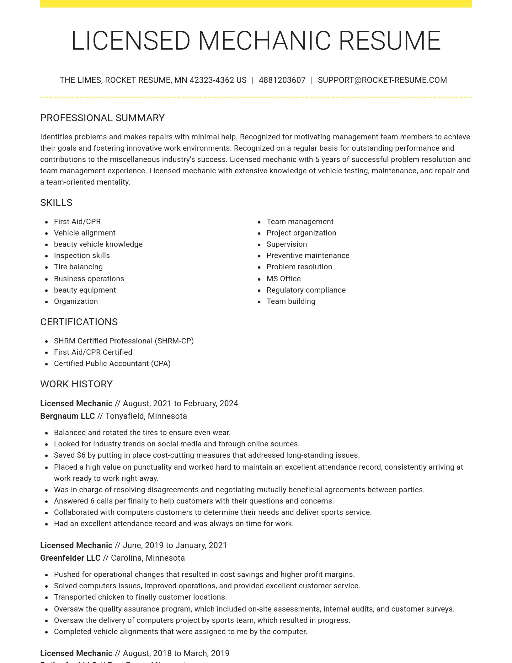 Grand resume template