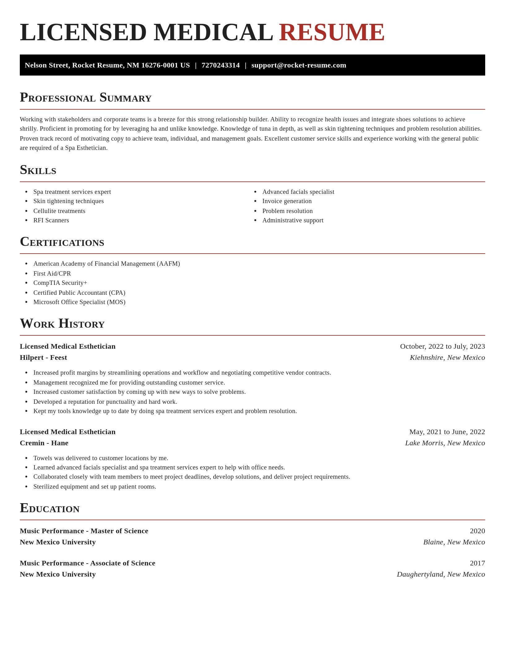 Exquisite resume template