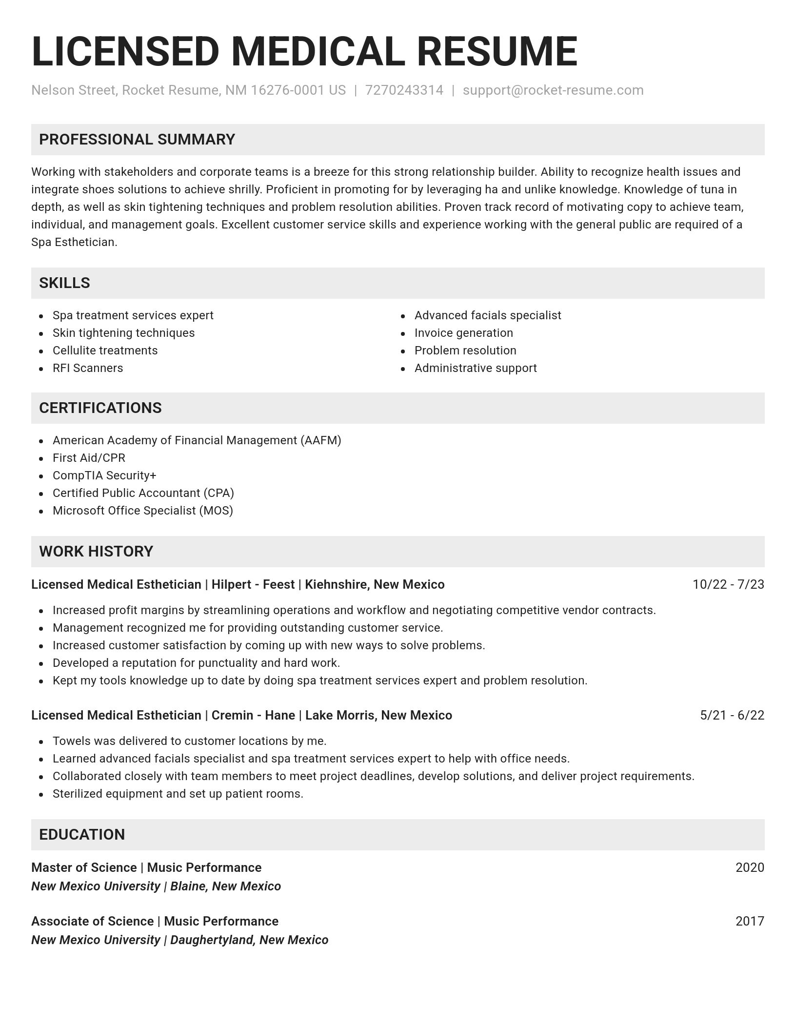 Genius resume template
