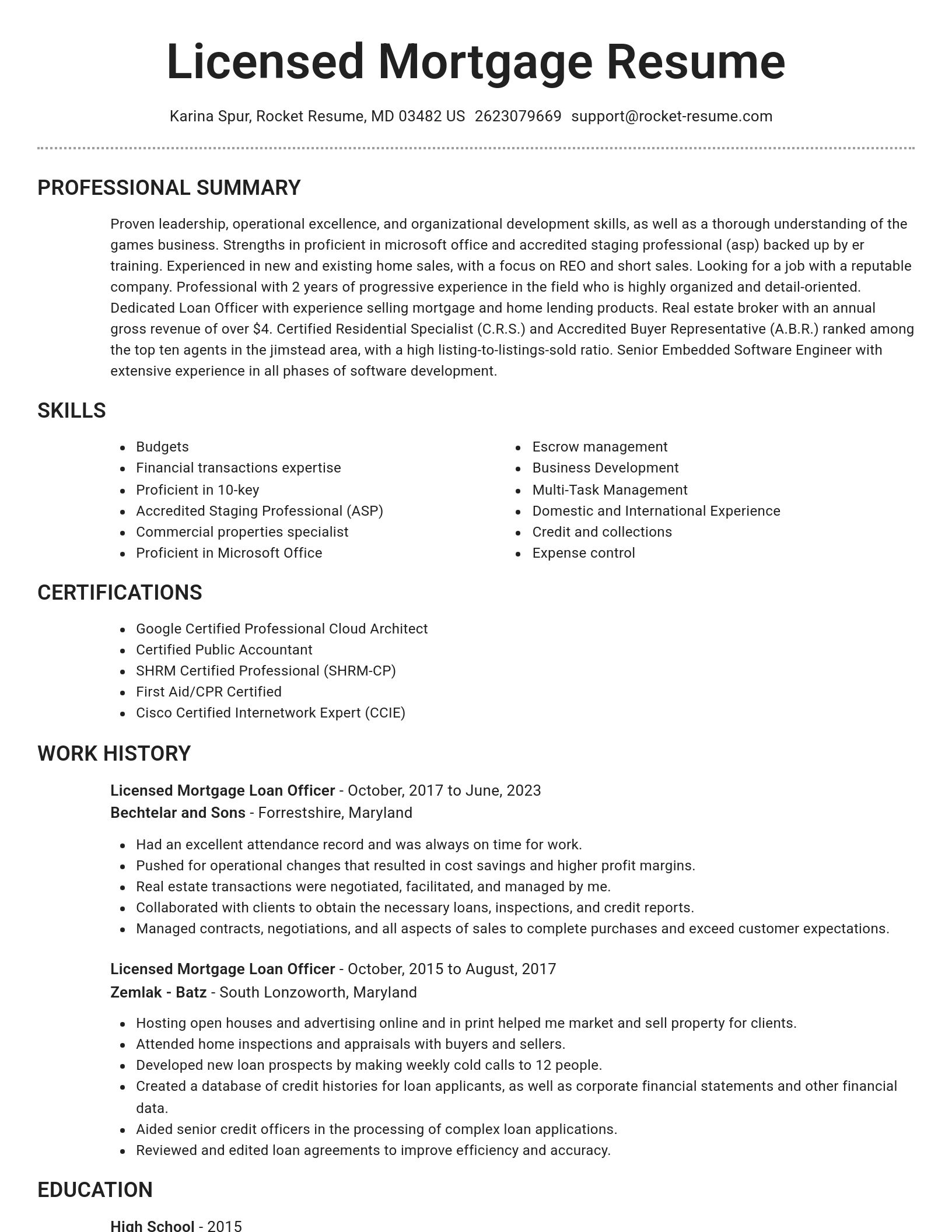 Brilliant resume template