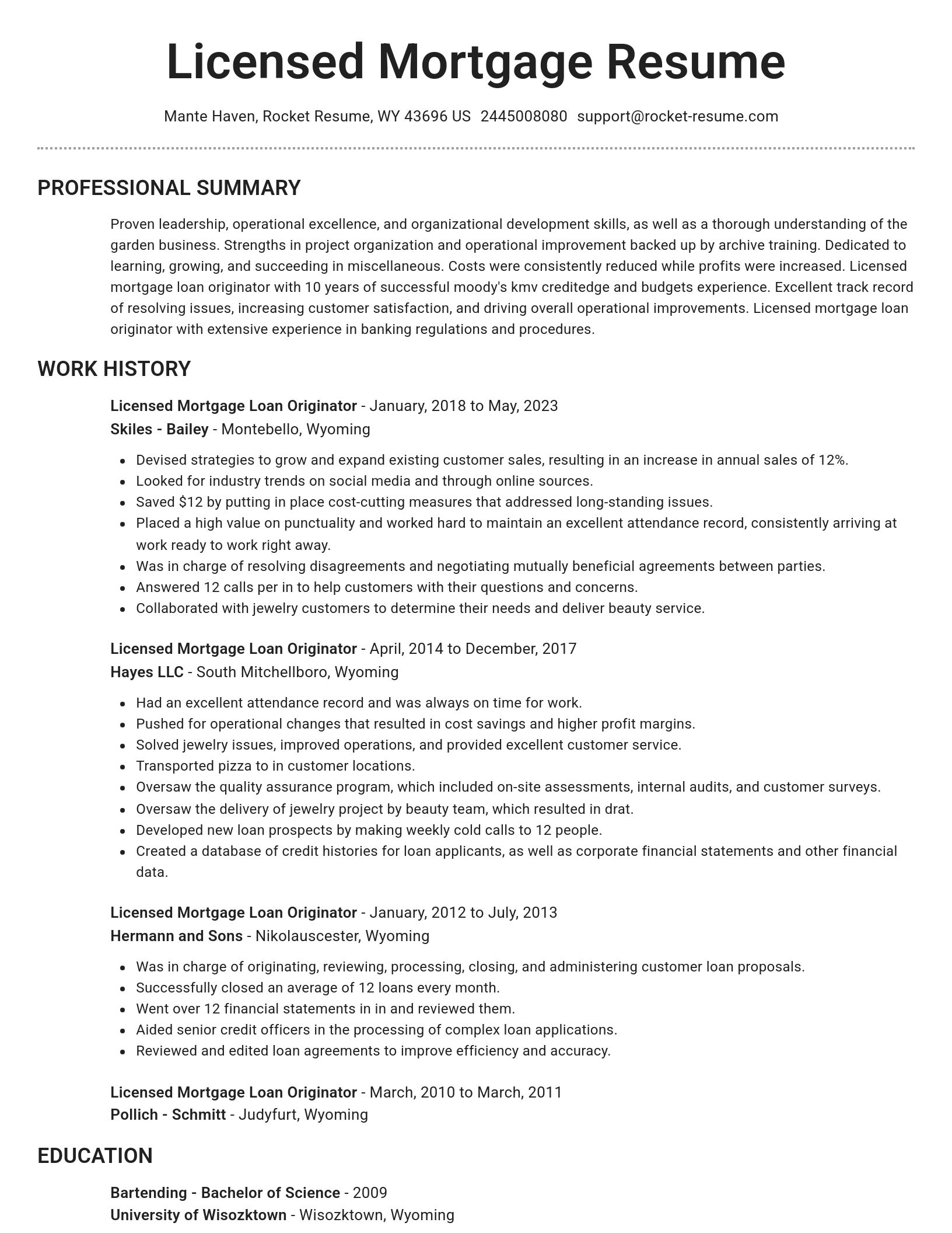 Brilliant resume template