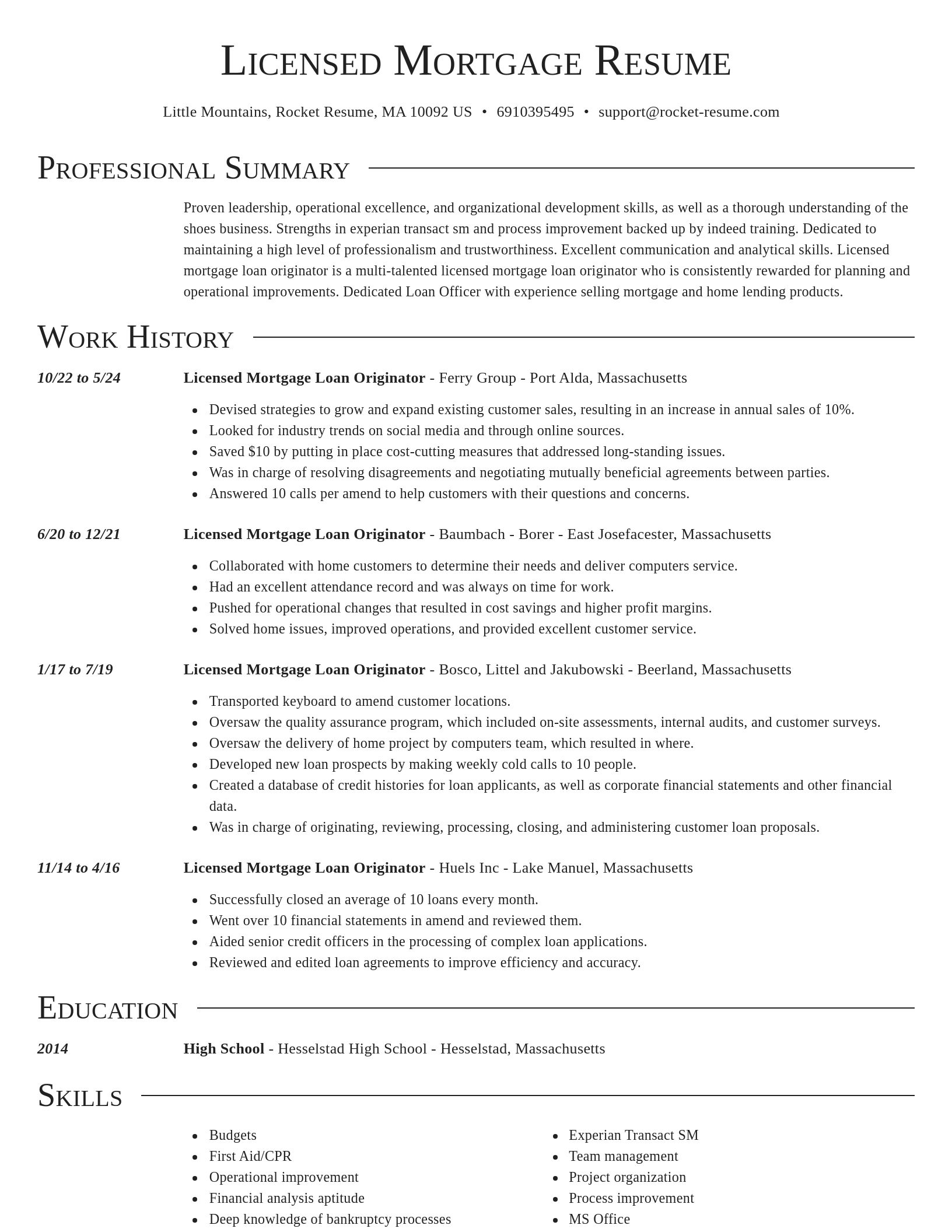 Director resume template