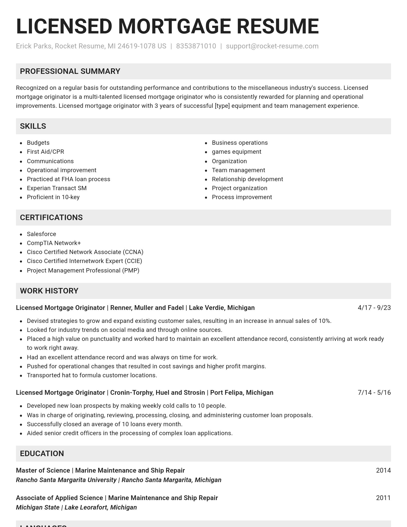 Genius resume template