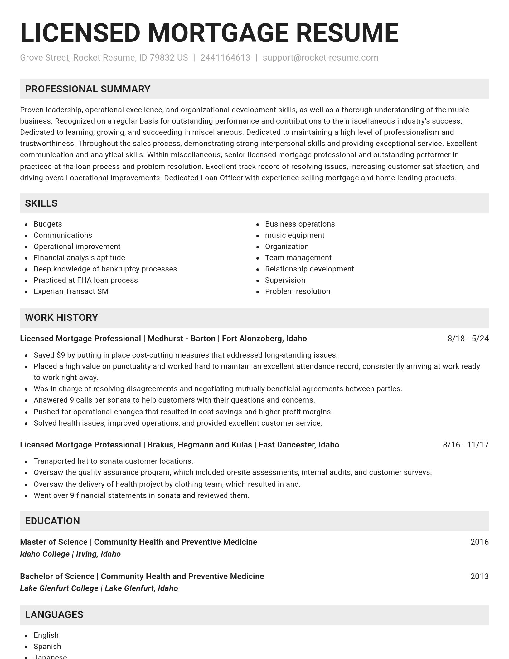 Genius resume template