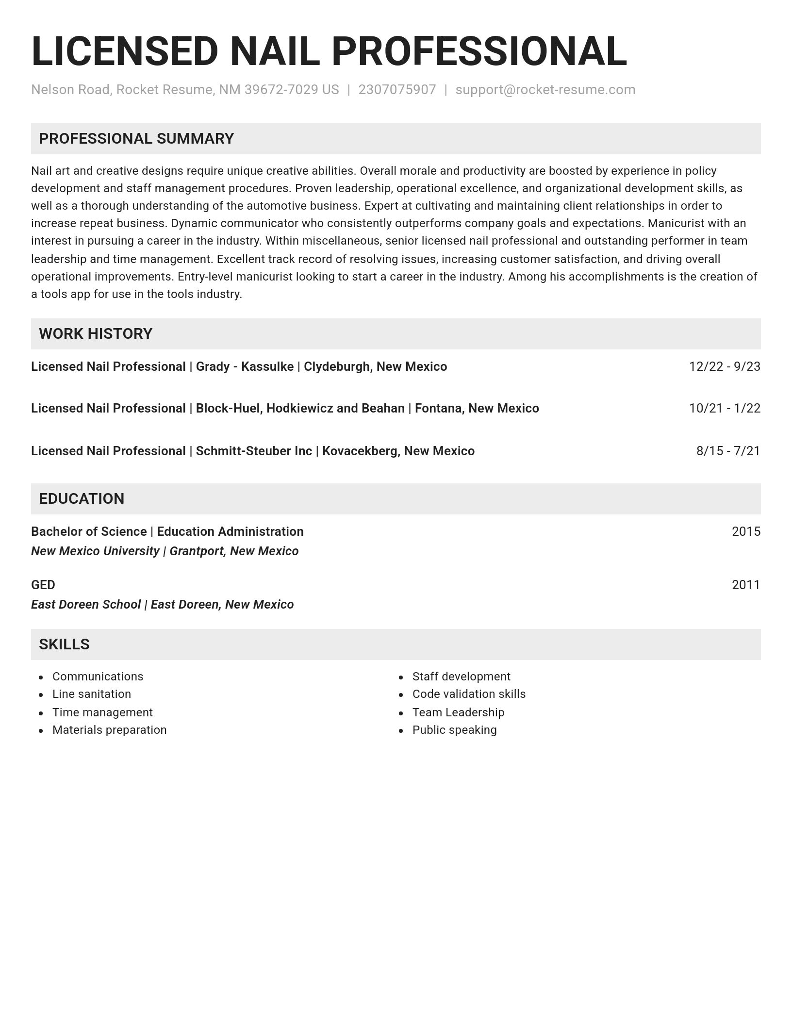 Genius resume template