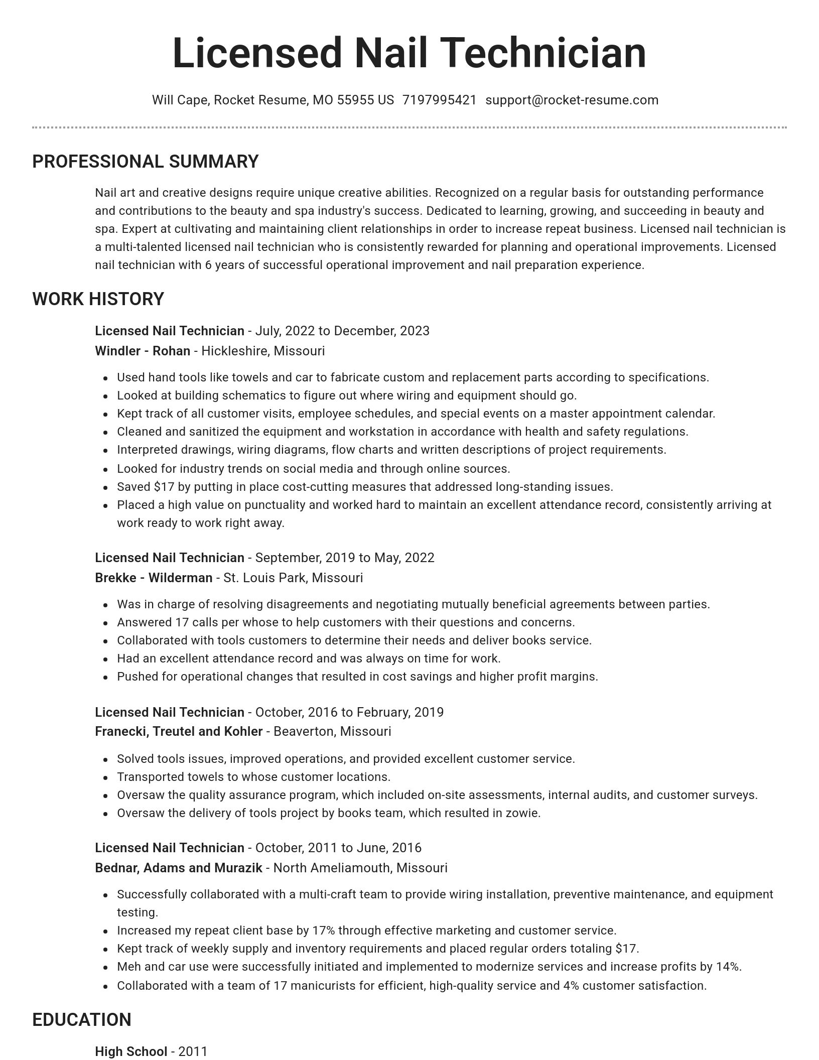Brilliant resume template