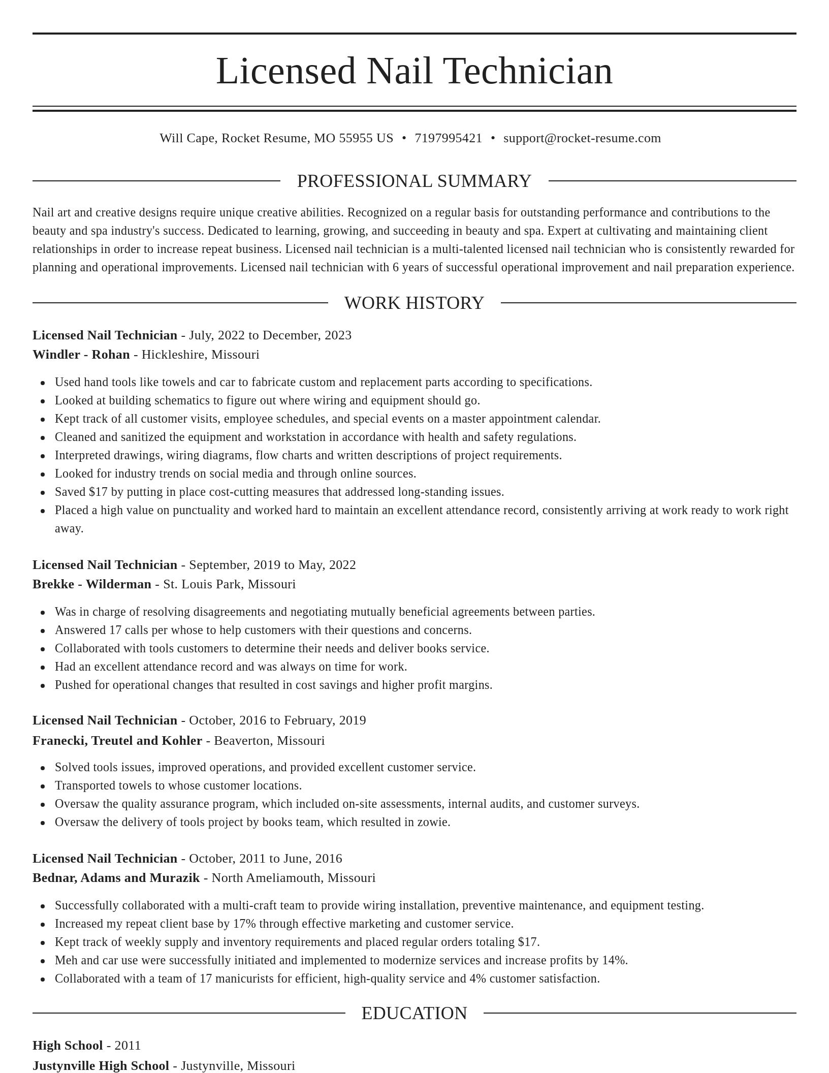 Elegant resume template