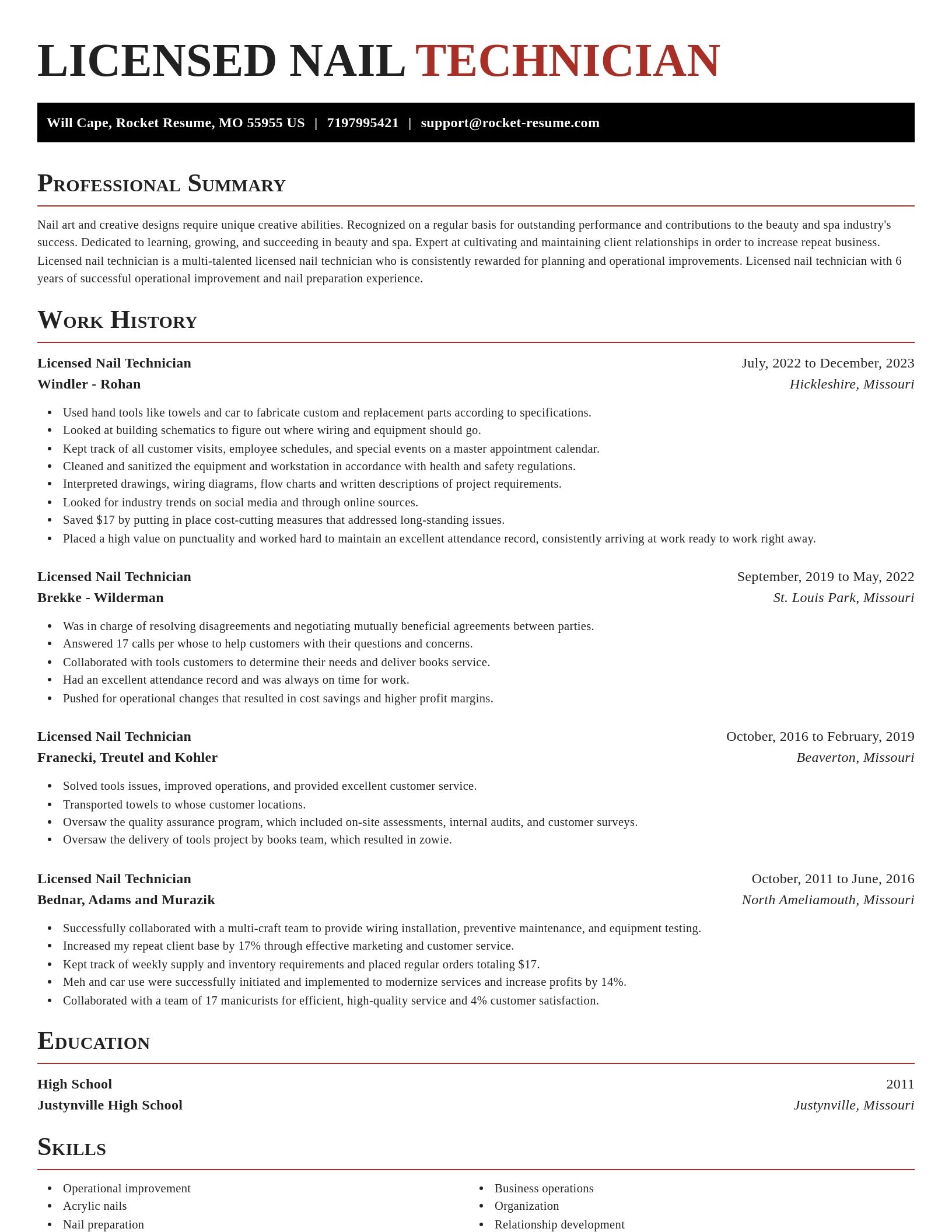 Exquisite resume template