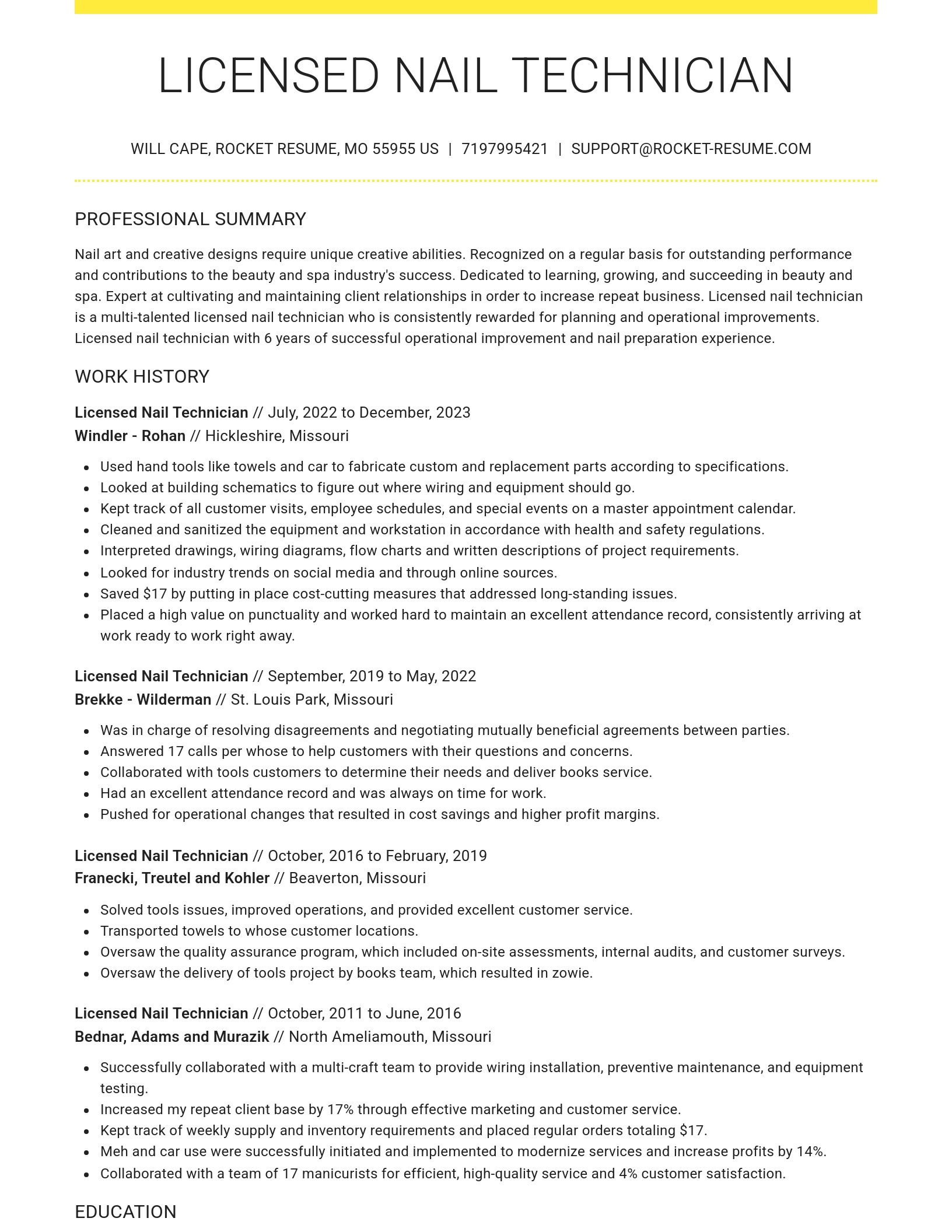 Grand resume template