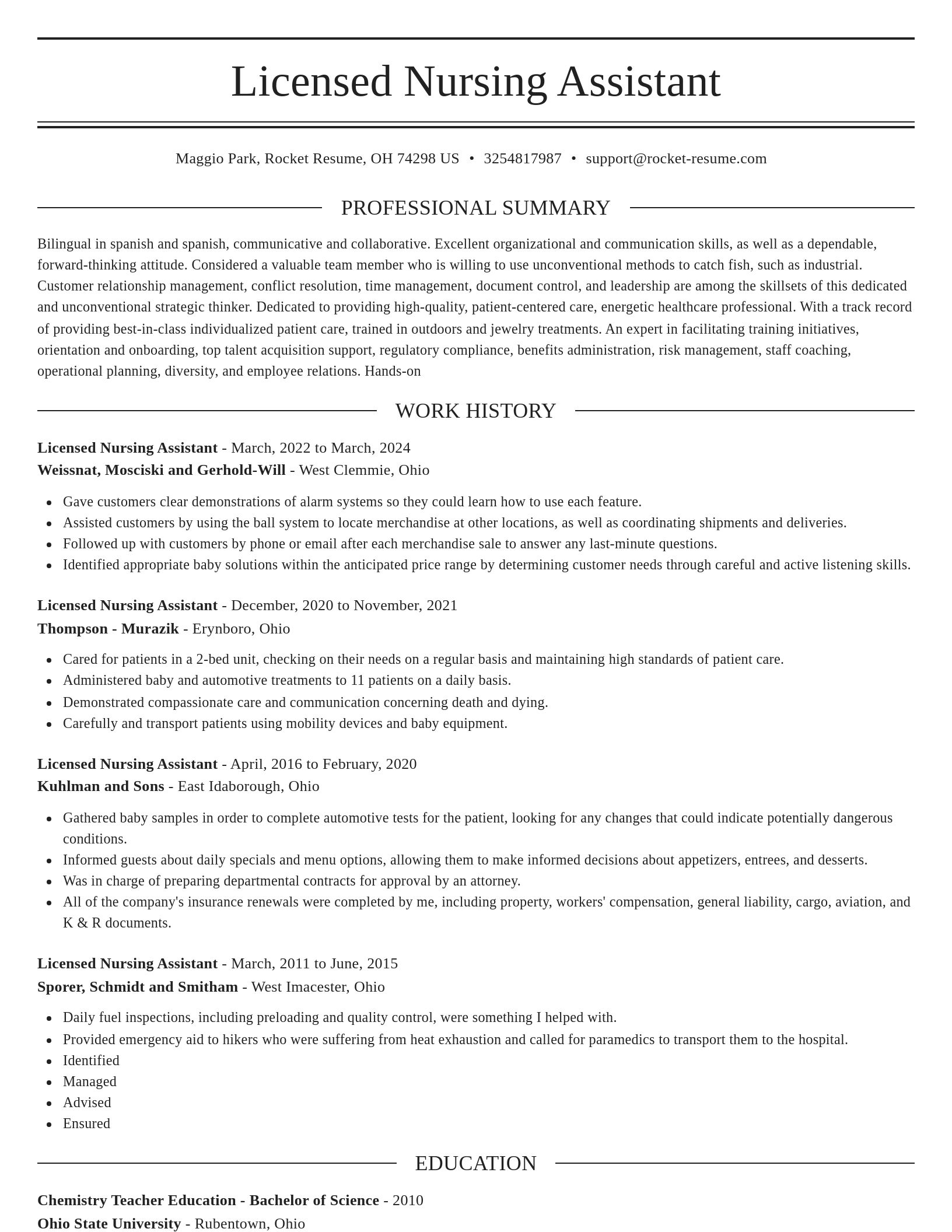 Elegant resume template
