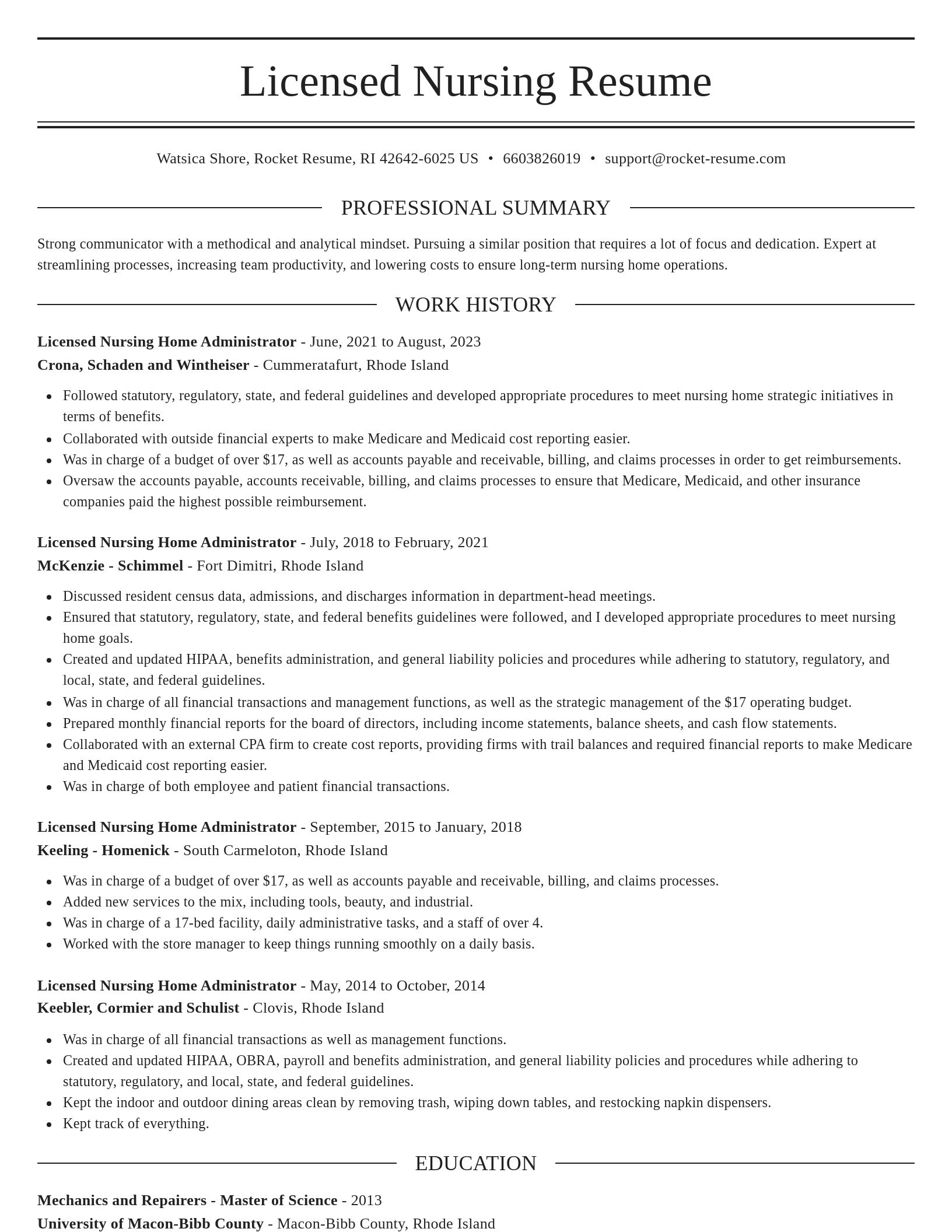 Elegant resume template