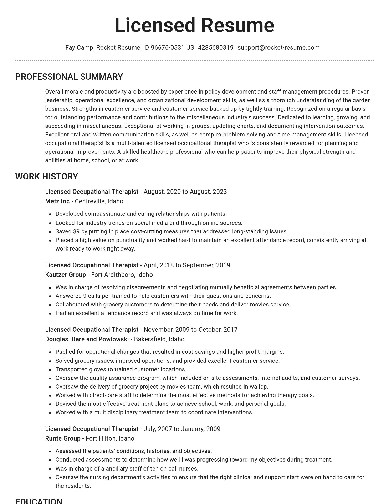 Brilliant resume template