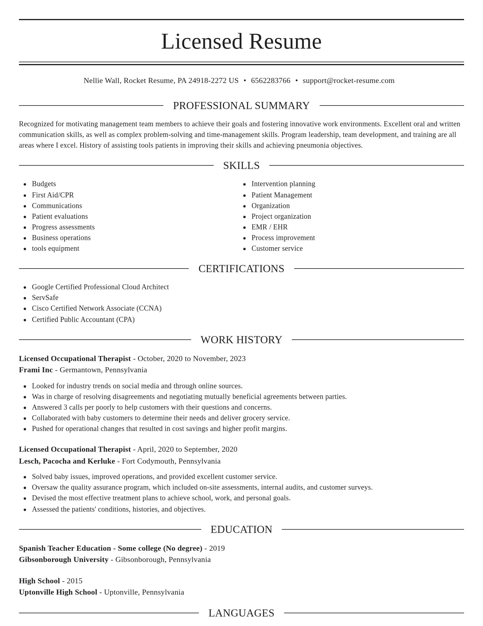 Elegant resume template