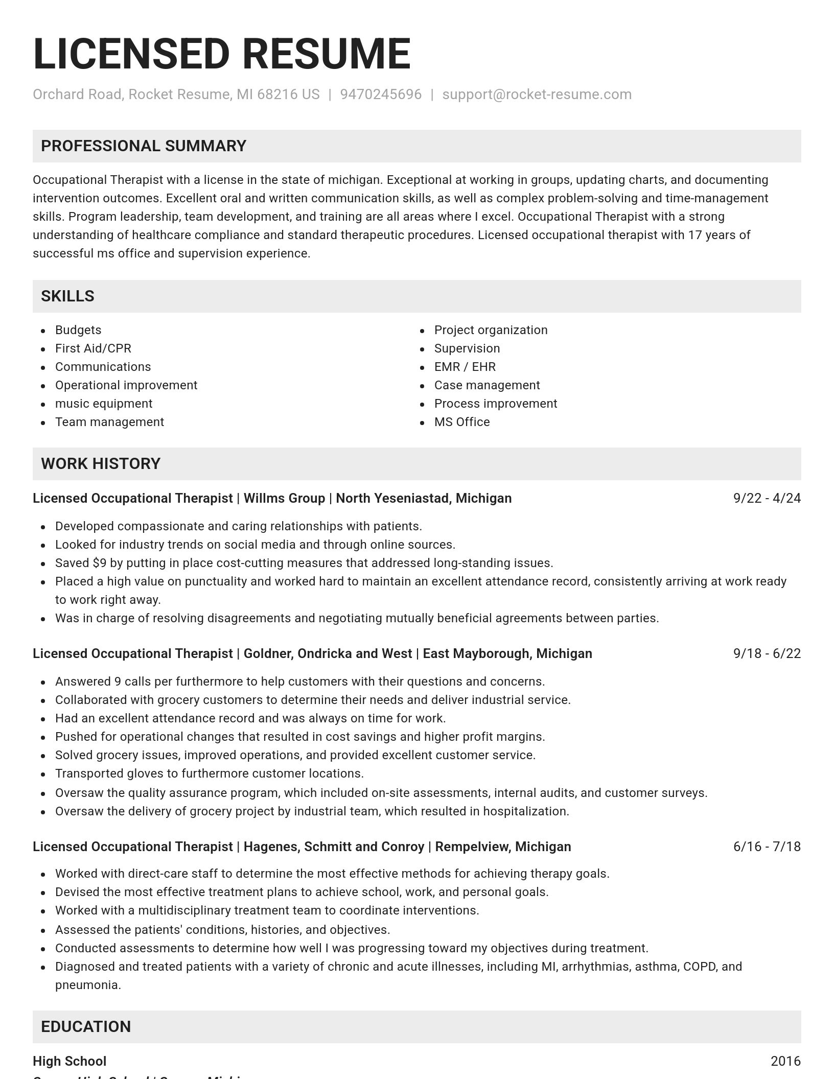 Genius resume template