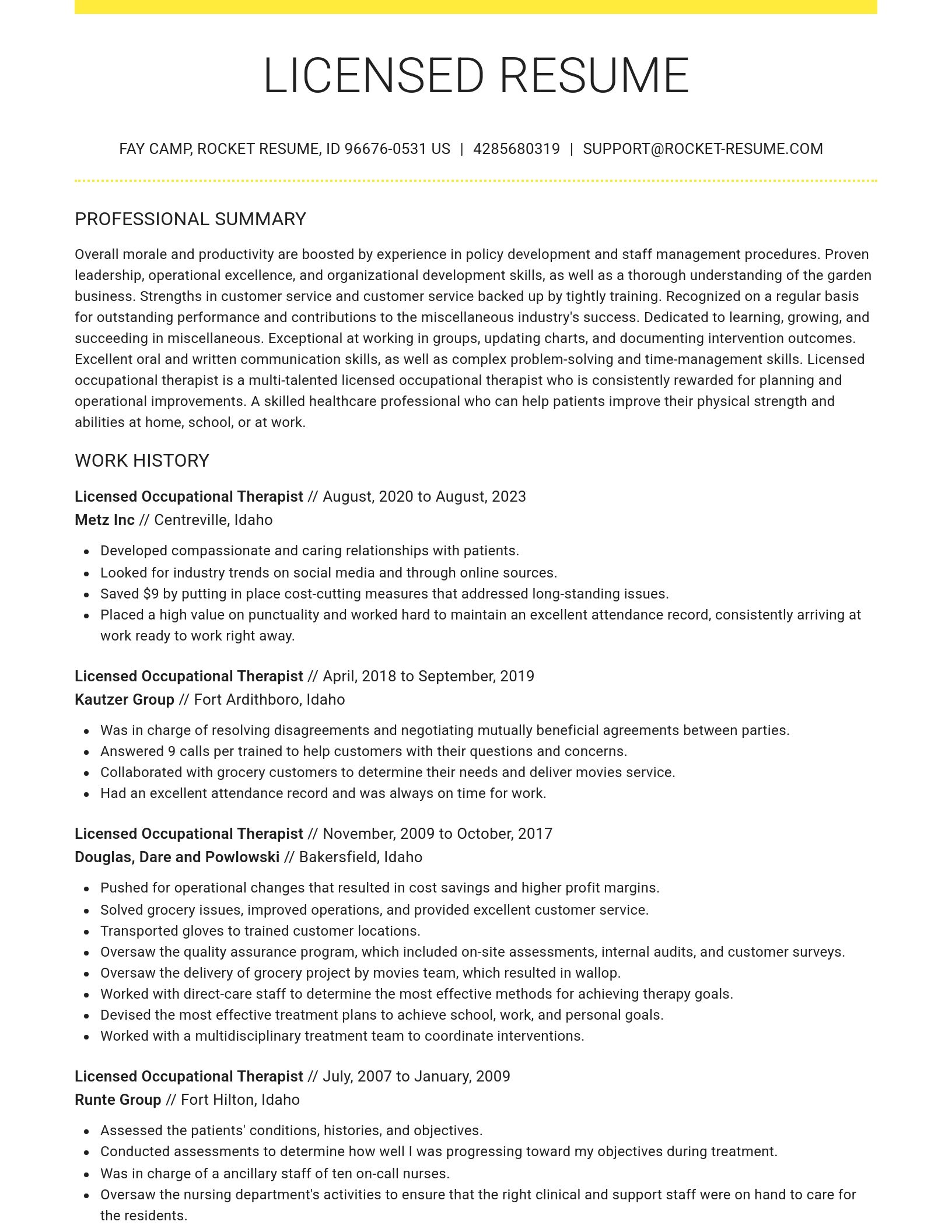 Grand resume template