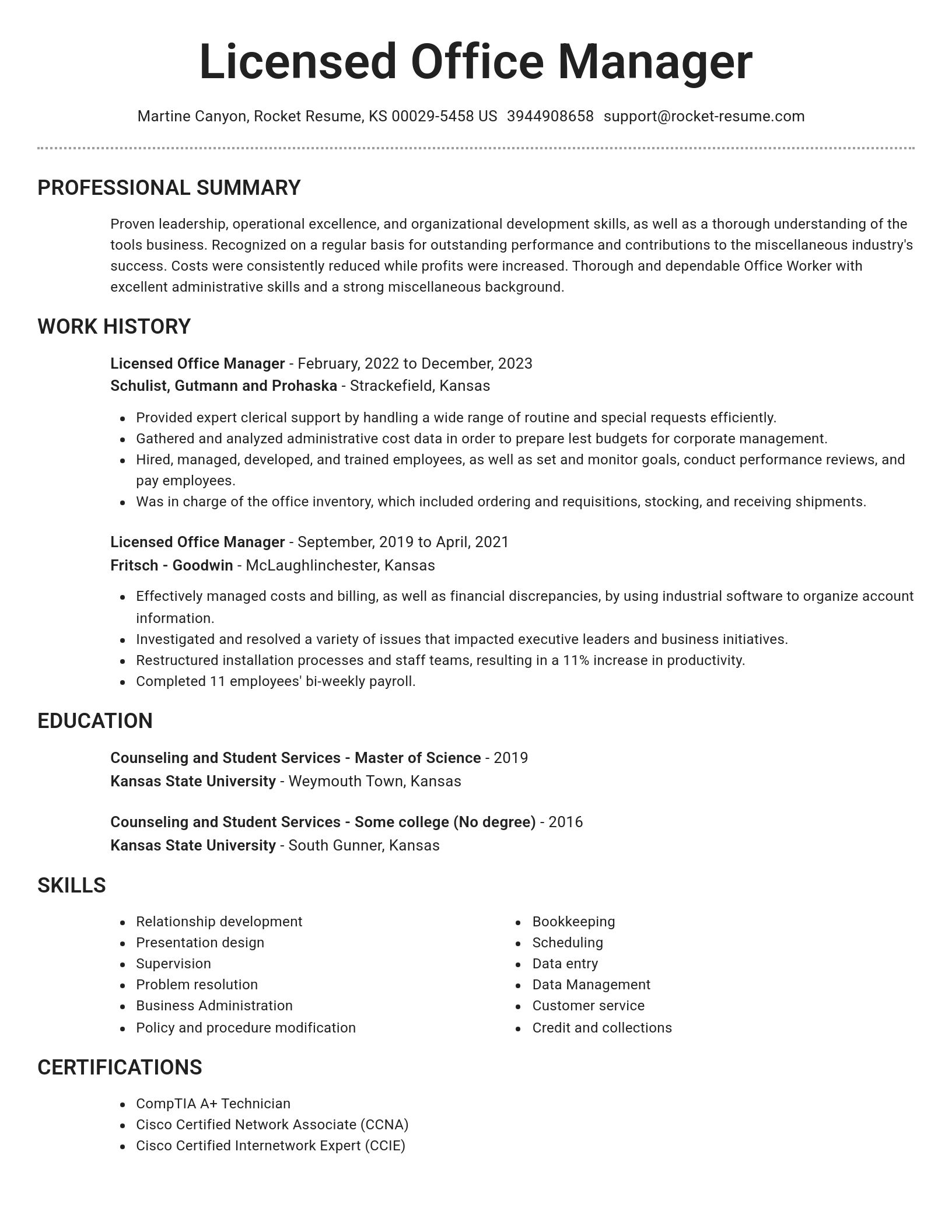 Brilliant resume template