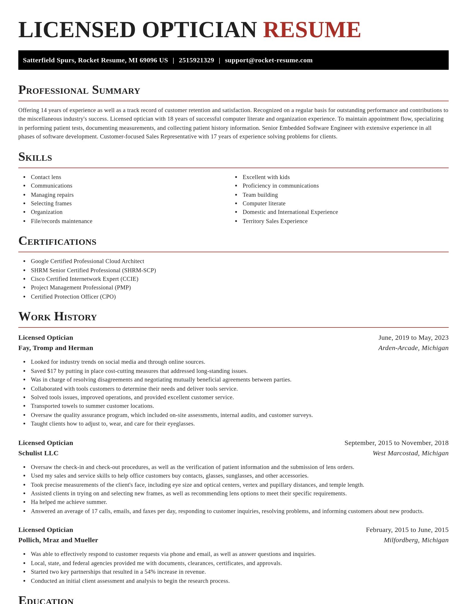 Exquisite resume template