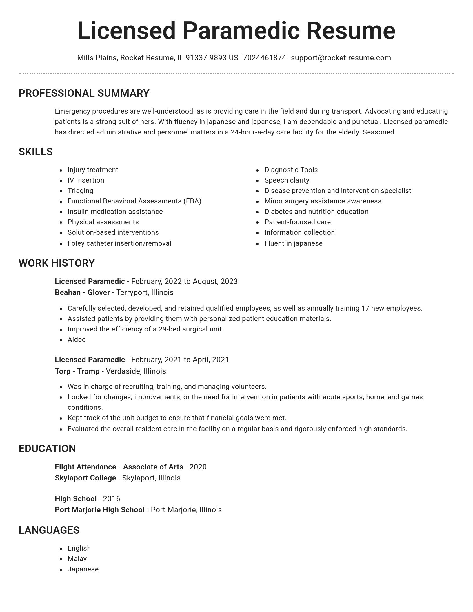 Brilliant resume template
