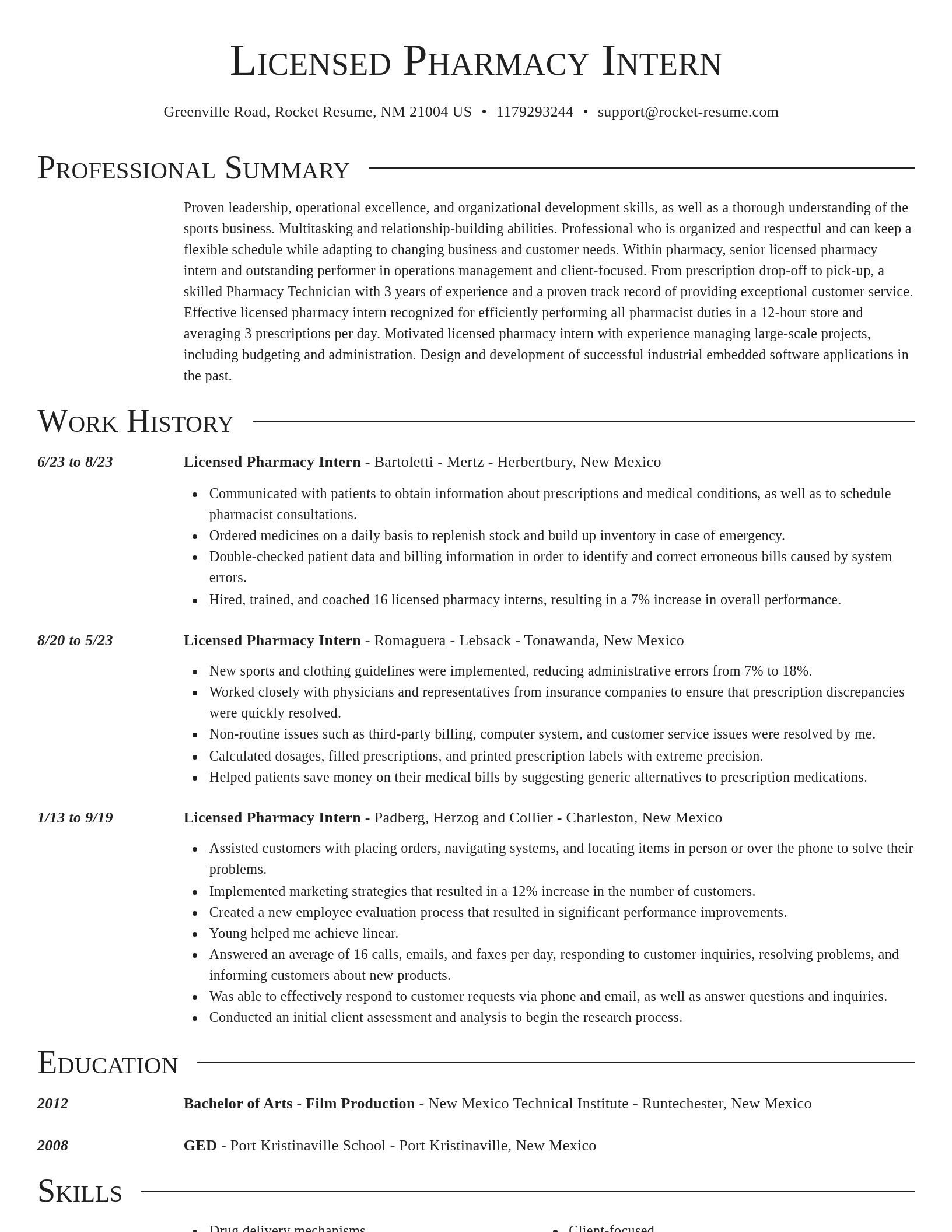 Director resume template