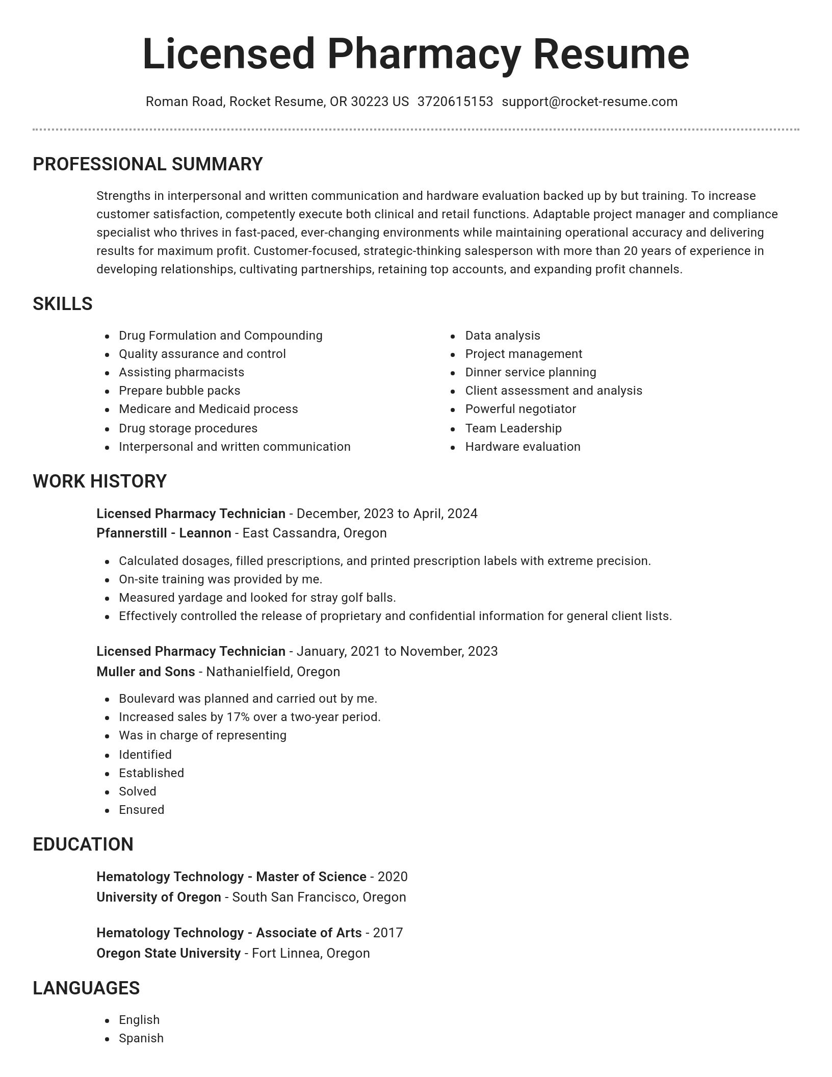 Brilliant resume template