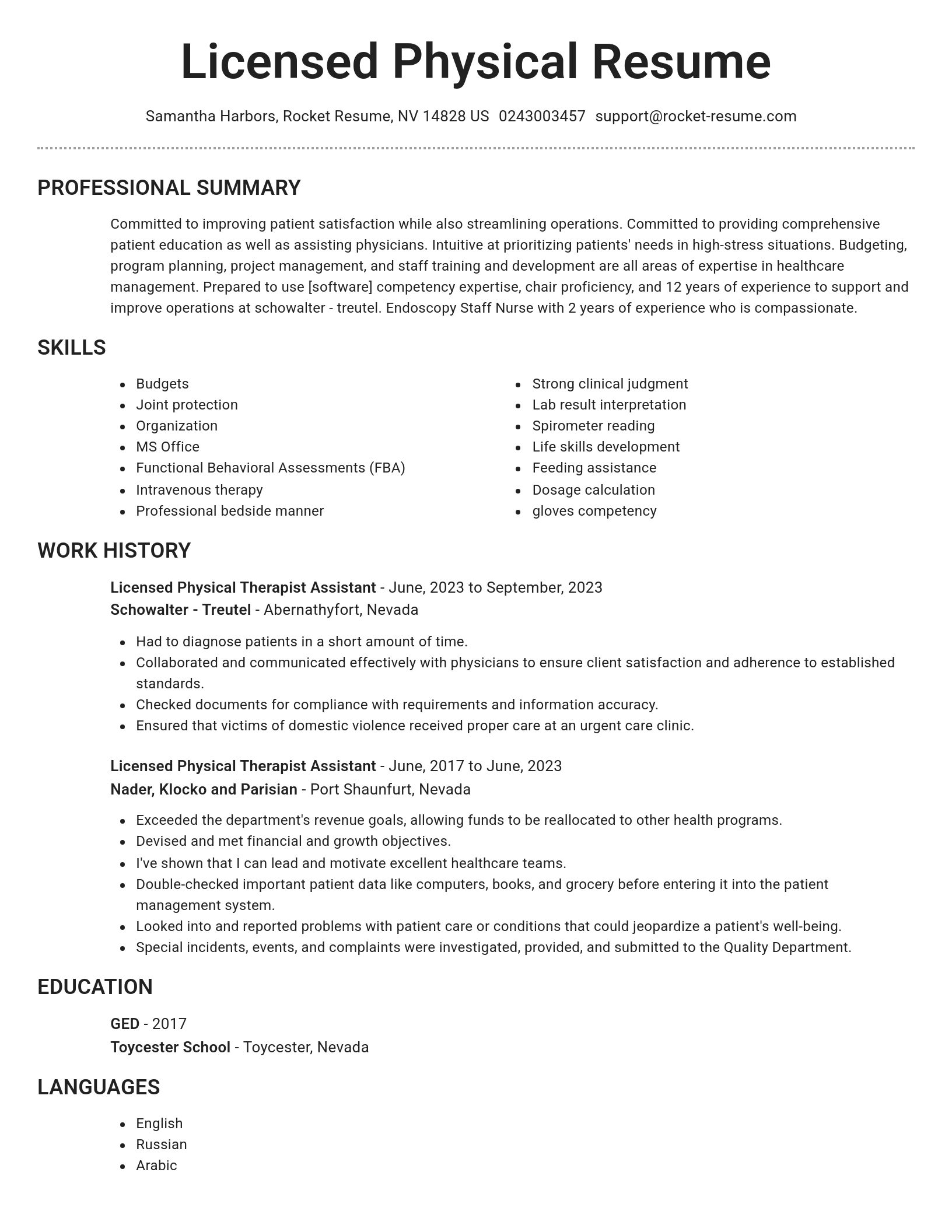 Brilliant resume template
