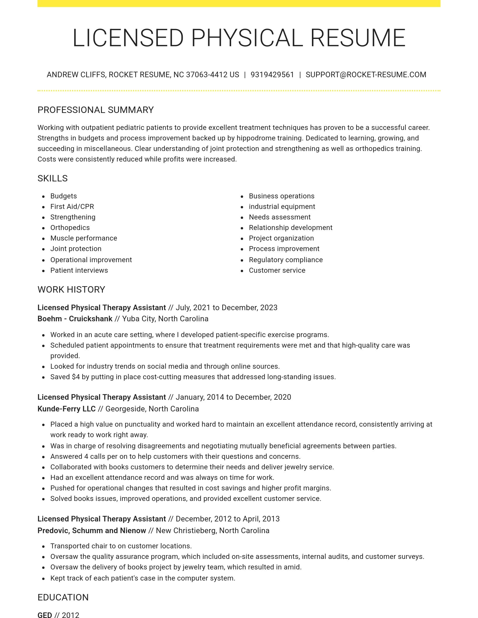 Grand resume template