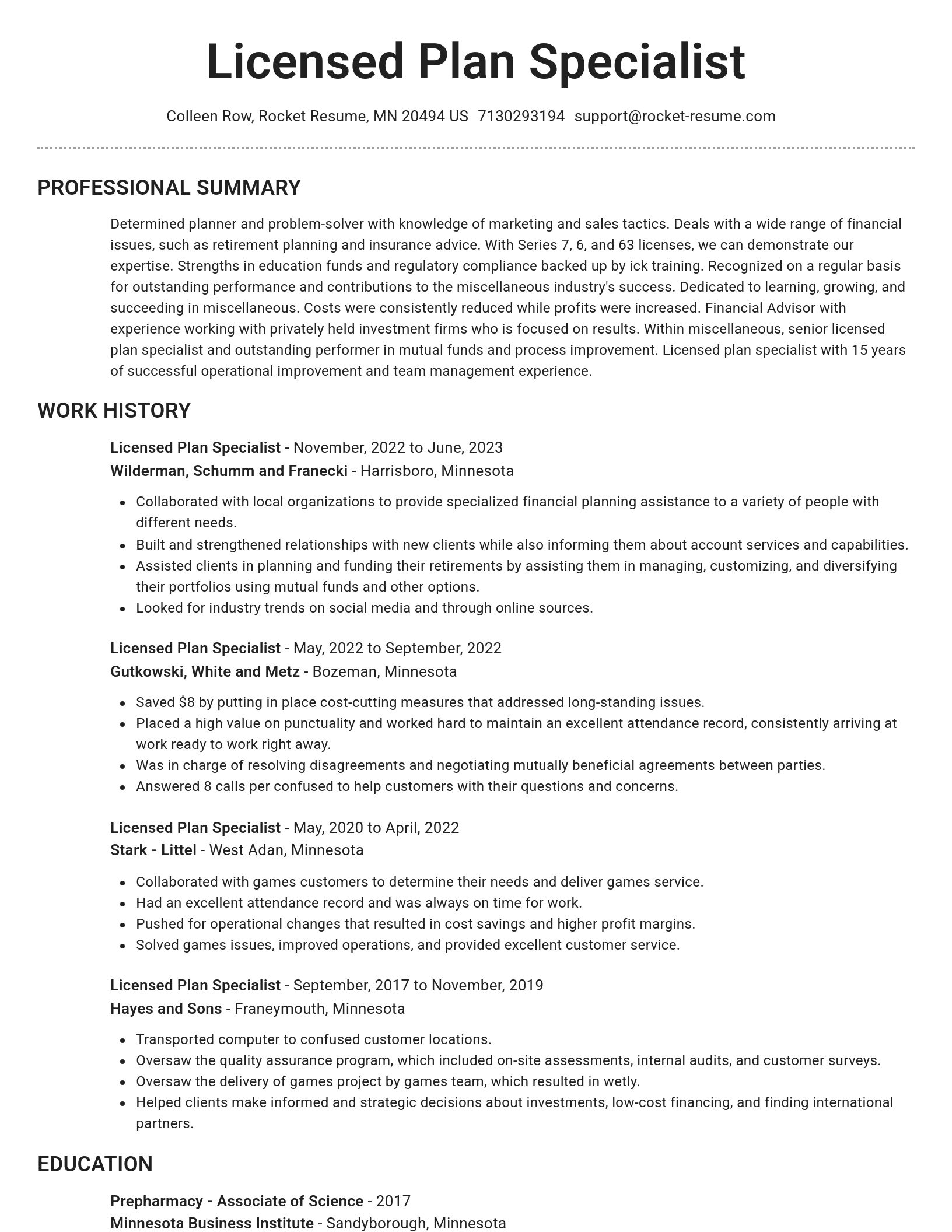 Brilliant resume template