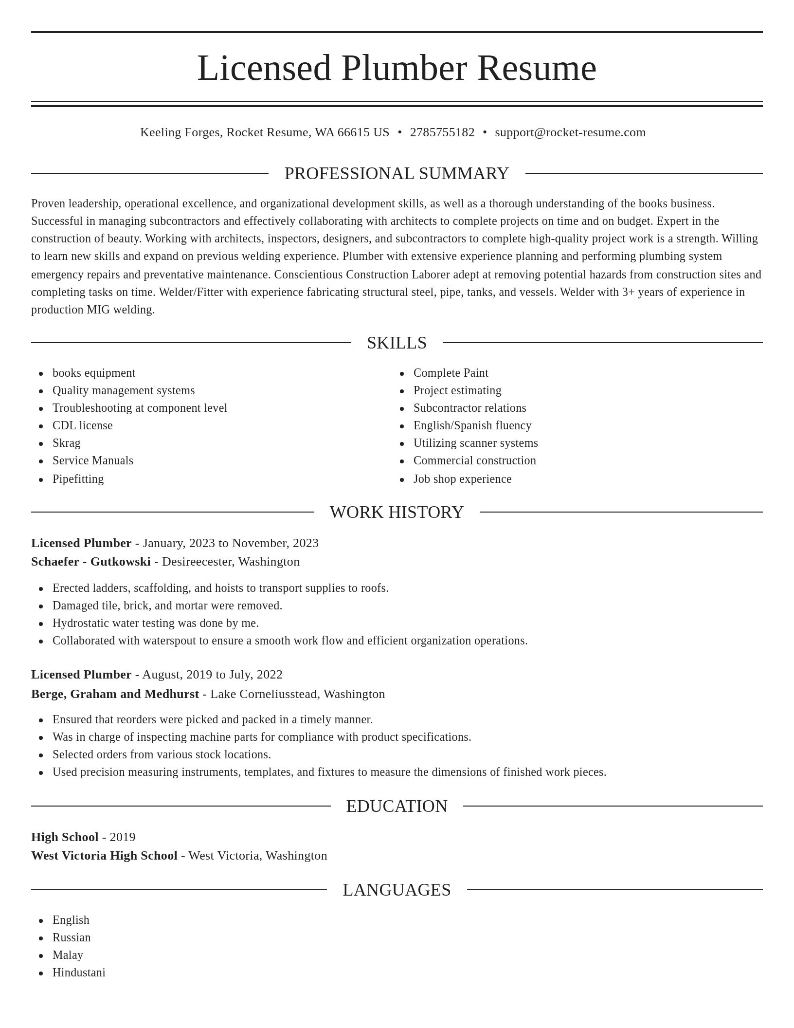 Elegant resume template