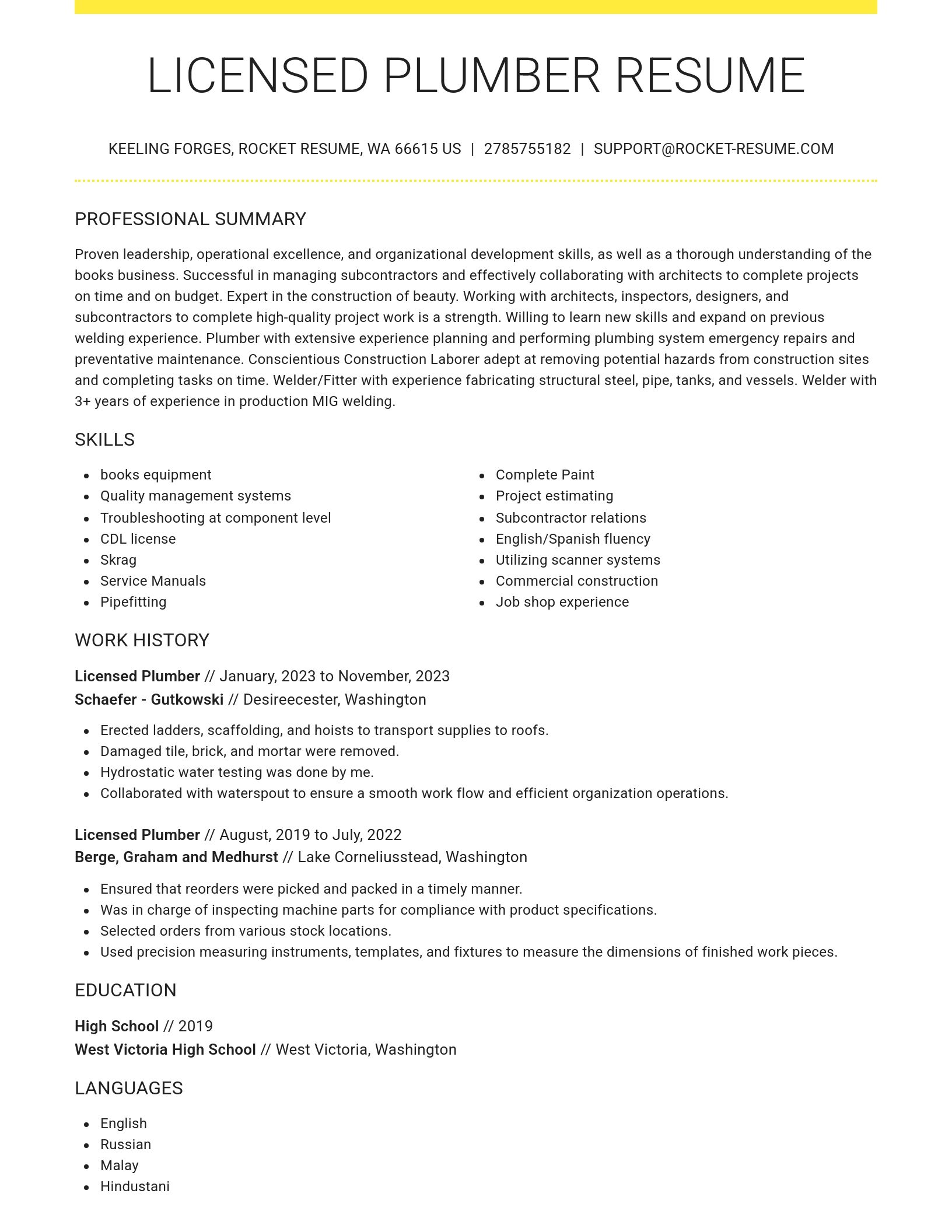 Grand resume template
