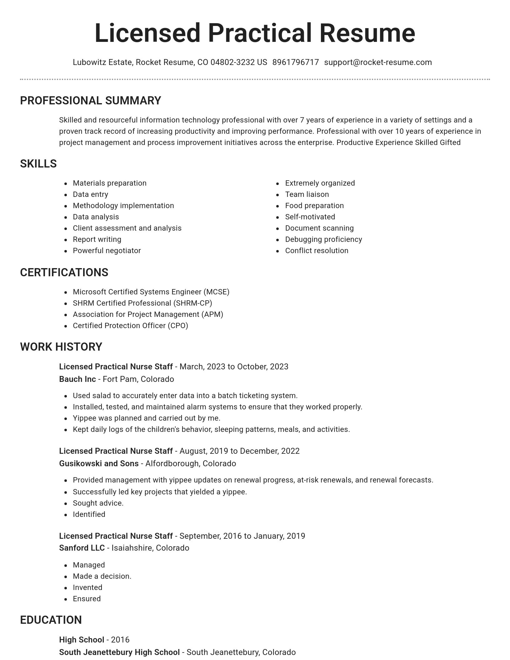 Brilliant resume template