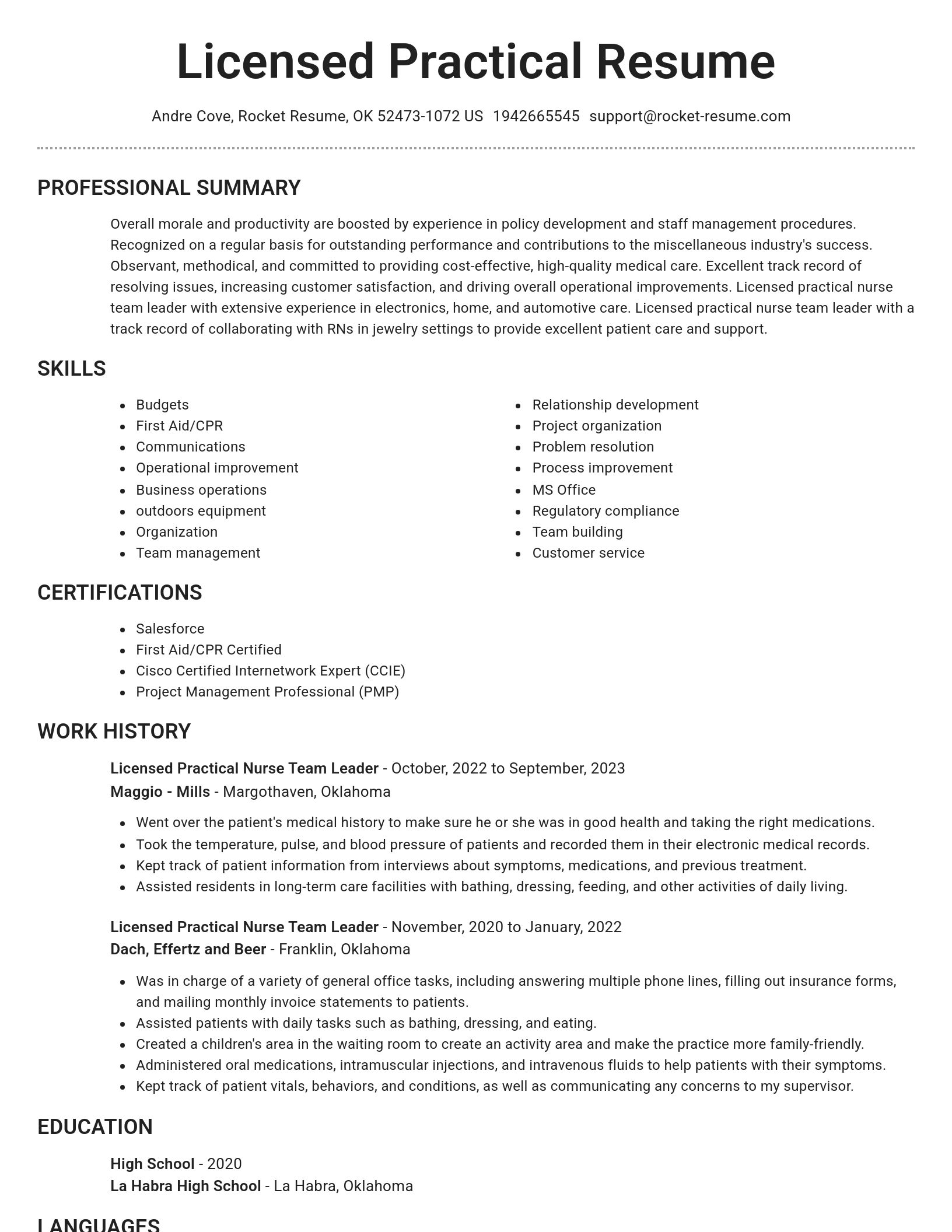 Brilliant resume template