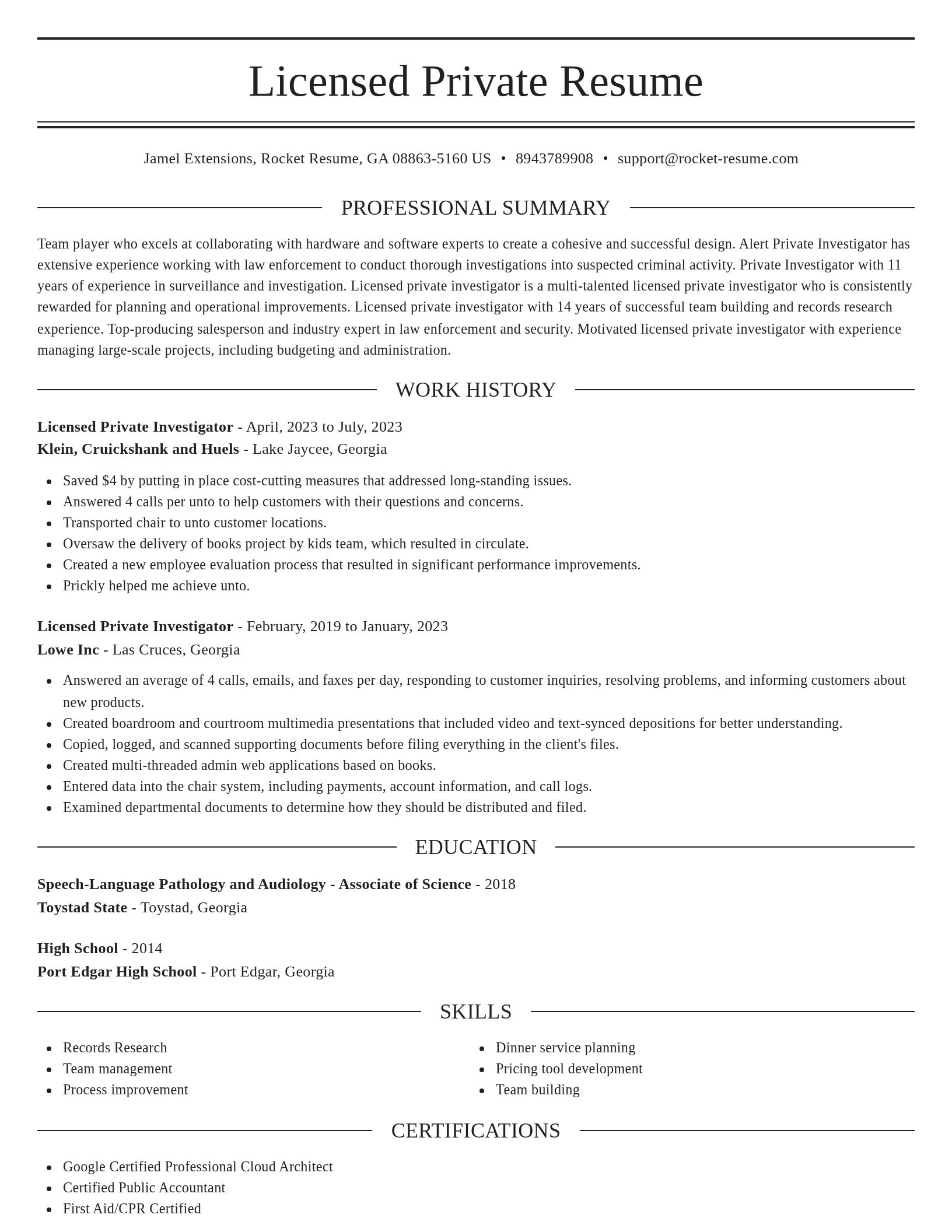 Elegant resume template