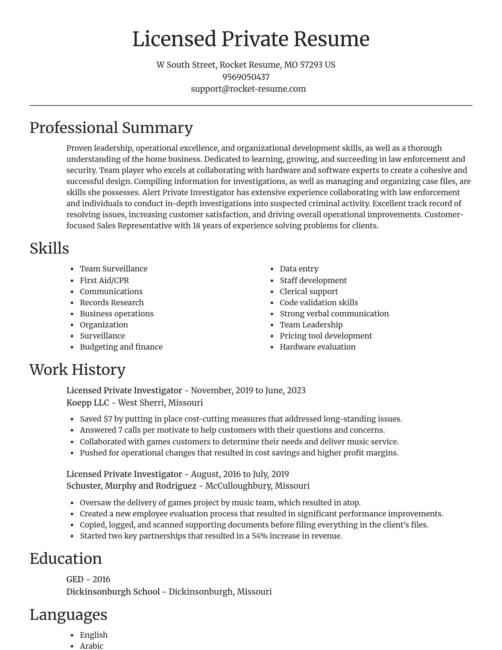 Focal Point resume template