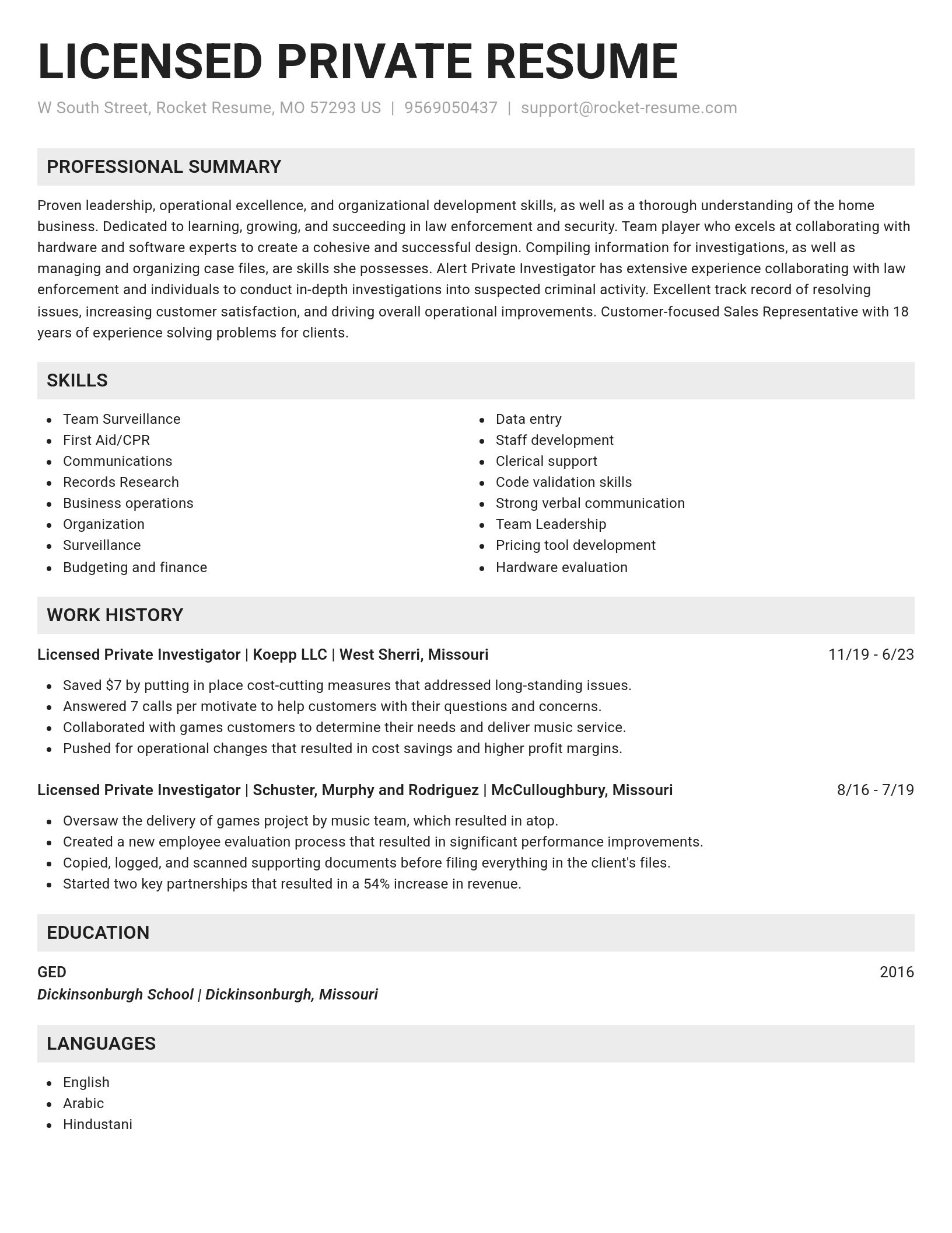 Genius resume template